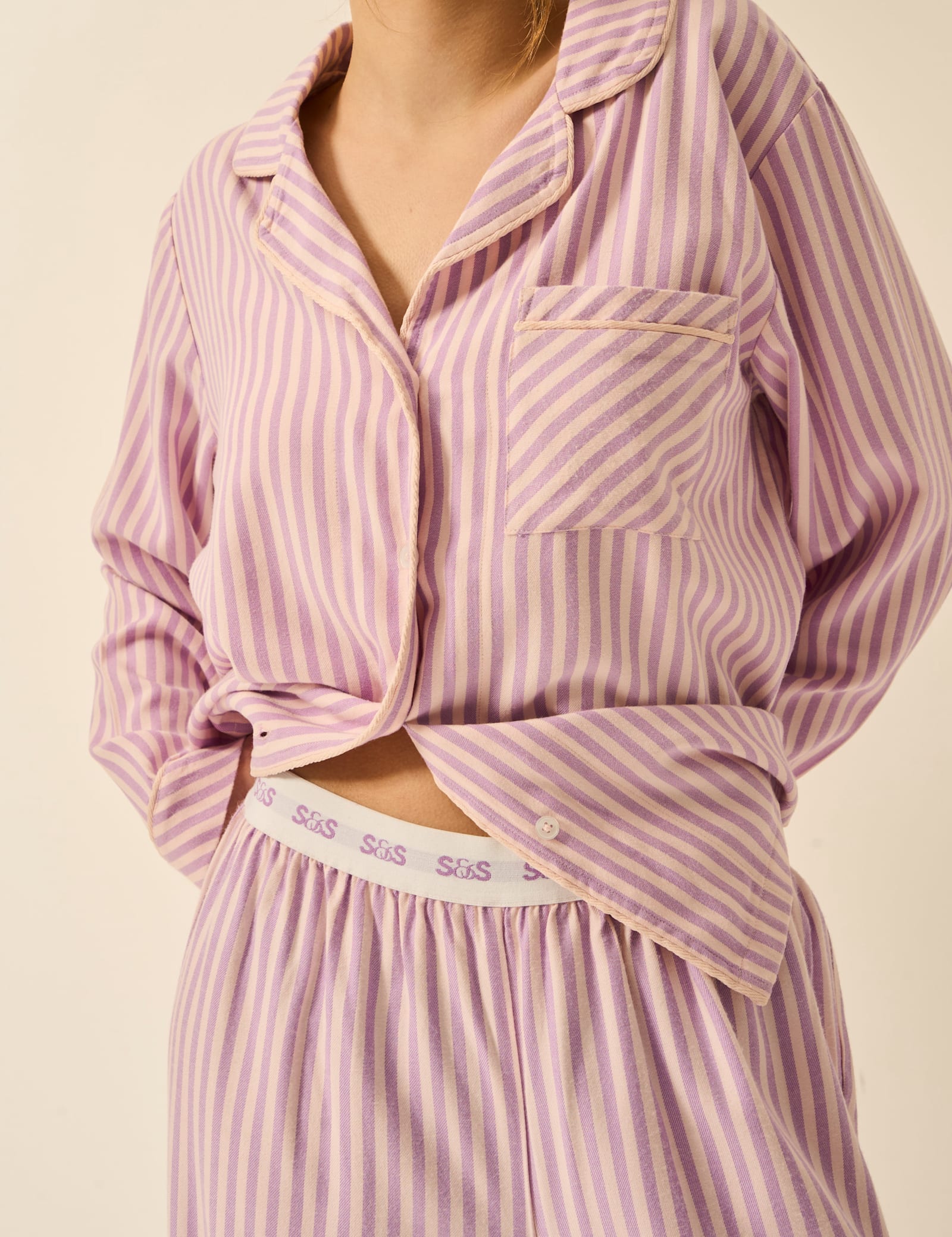 Striped Pyjama Top - image 2