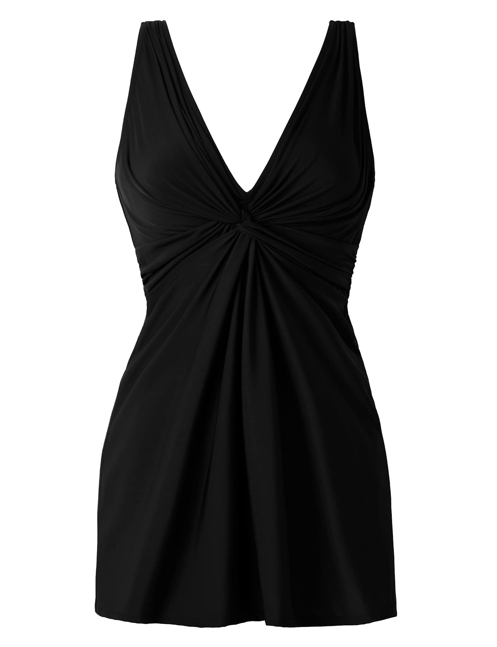 Marais Underwired Non-Padded Firm Tummy Control Smoothing V-Neck Swim Dress - image 1