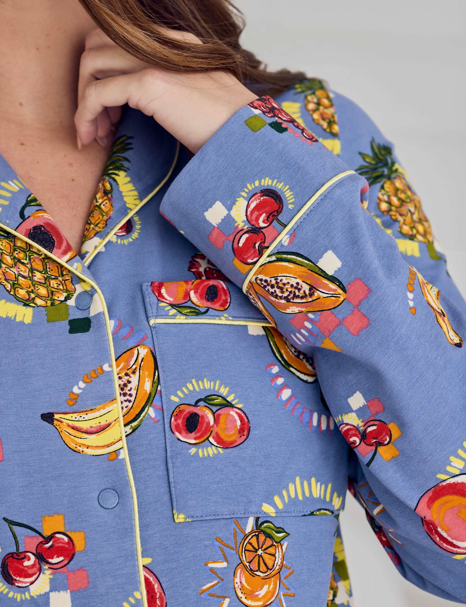 Maternity Jersey Fruit Print Nightshirt - image 2