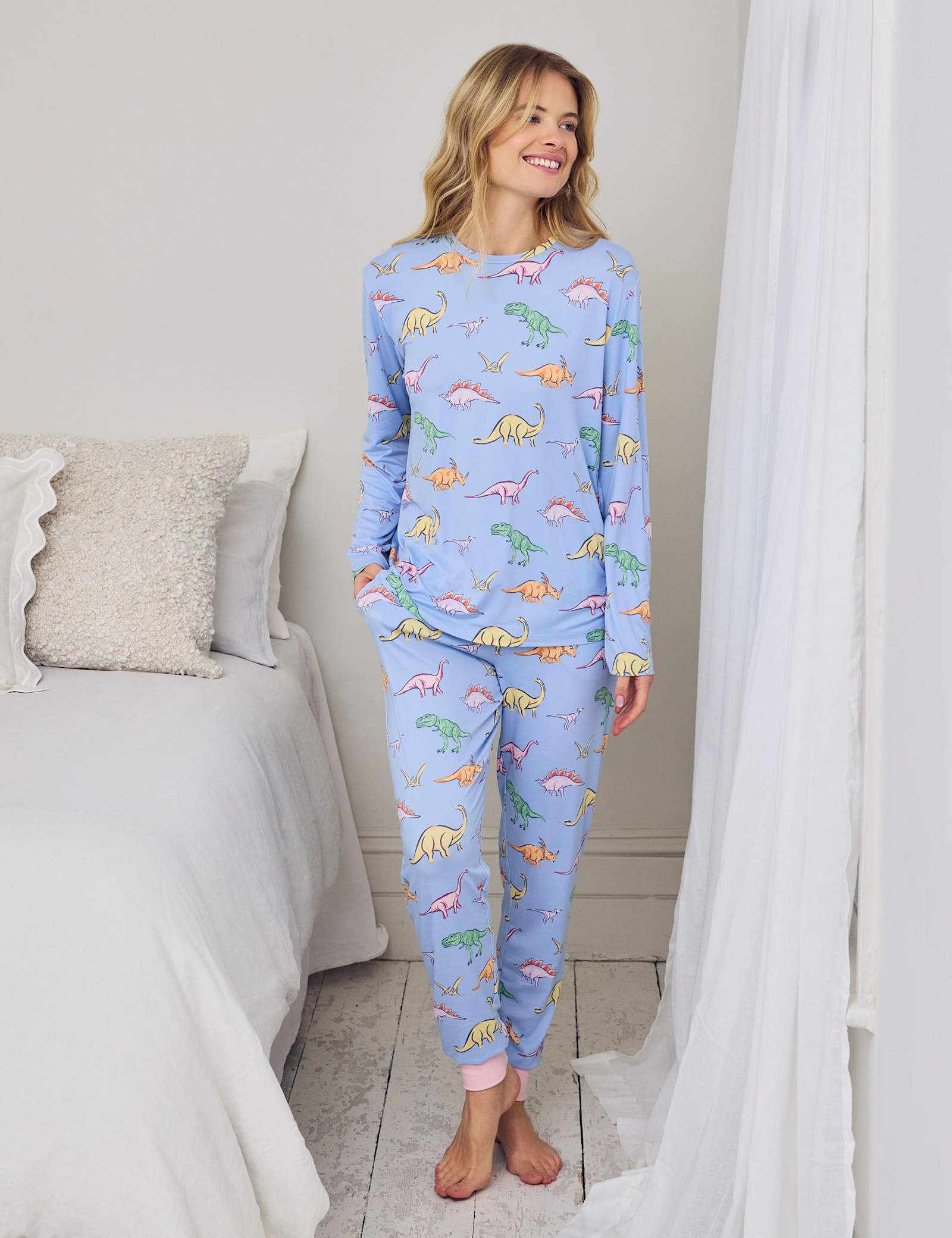 Crew Neck Printed Pyjama Set - image 2
