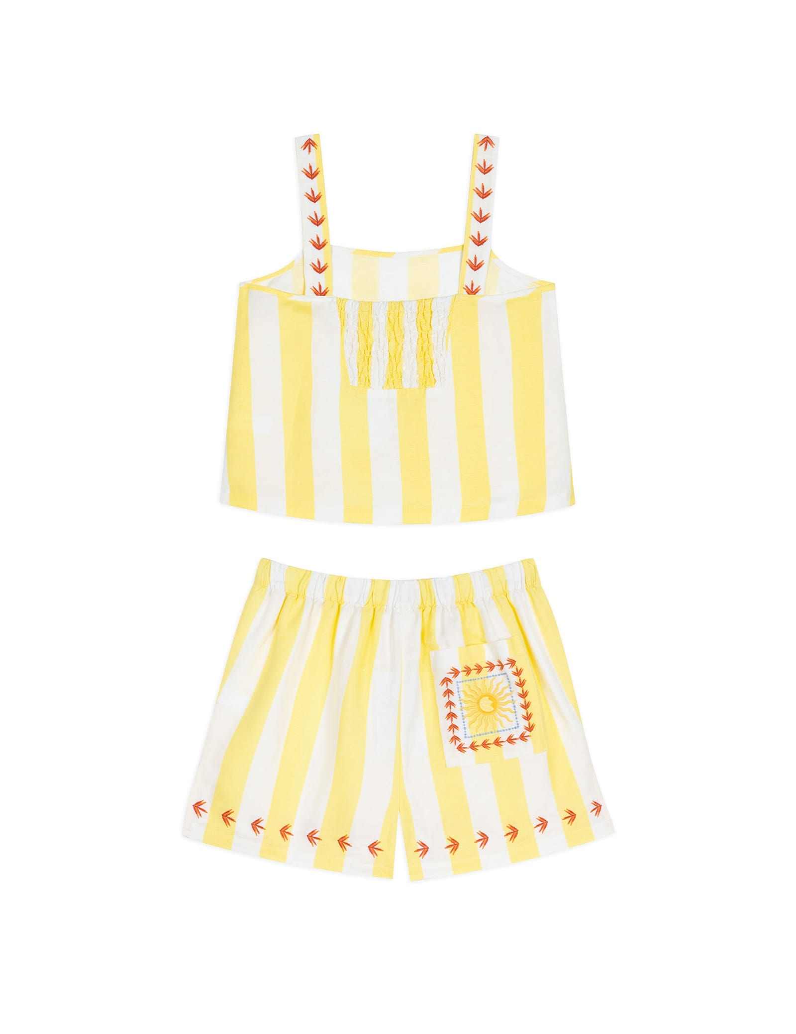 Linen Rich Striped Shortie Set - image 3