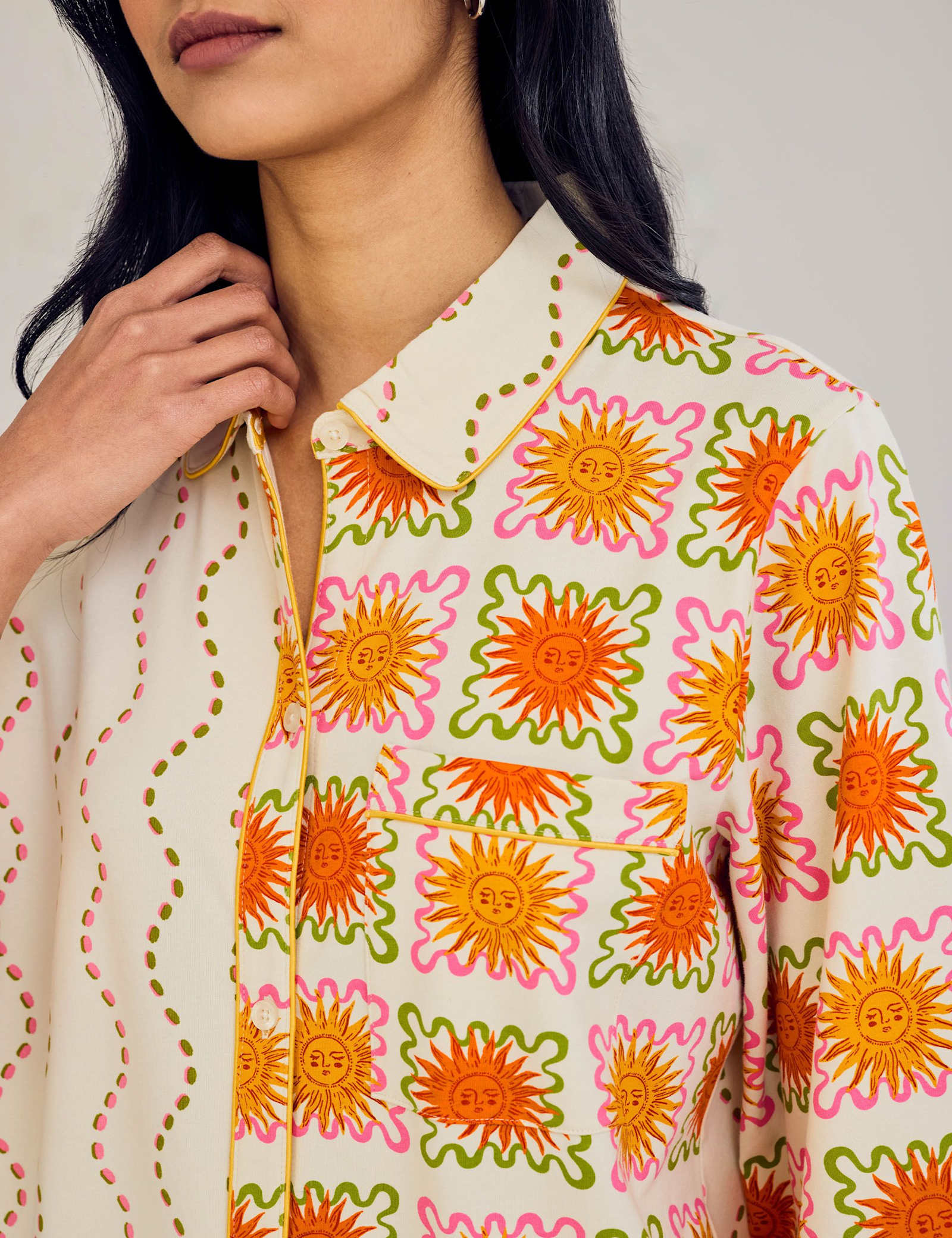 Cotton Rich Sunshine Tile Print Nightshirt - image 3