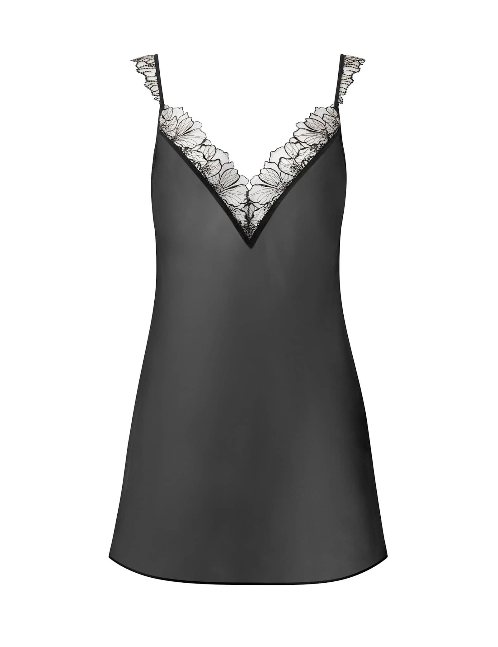 Amarosa Chiffon Embroidery Short Chemise - image 1