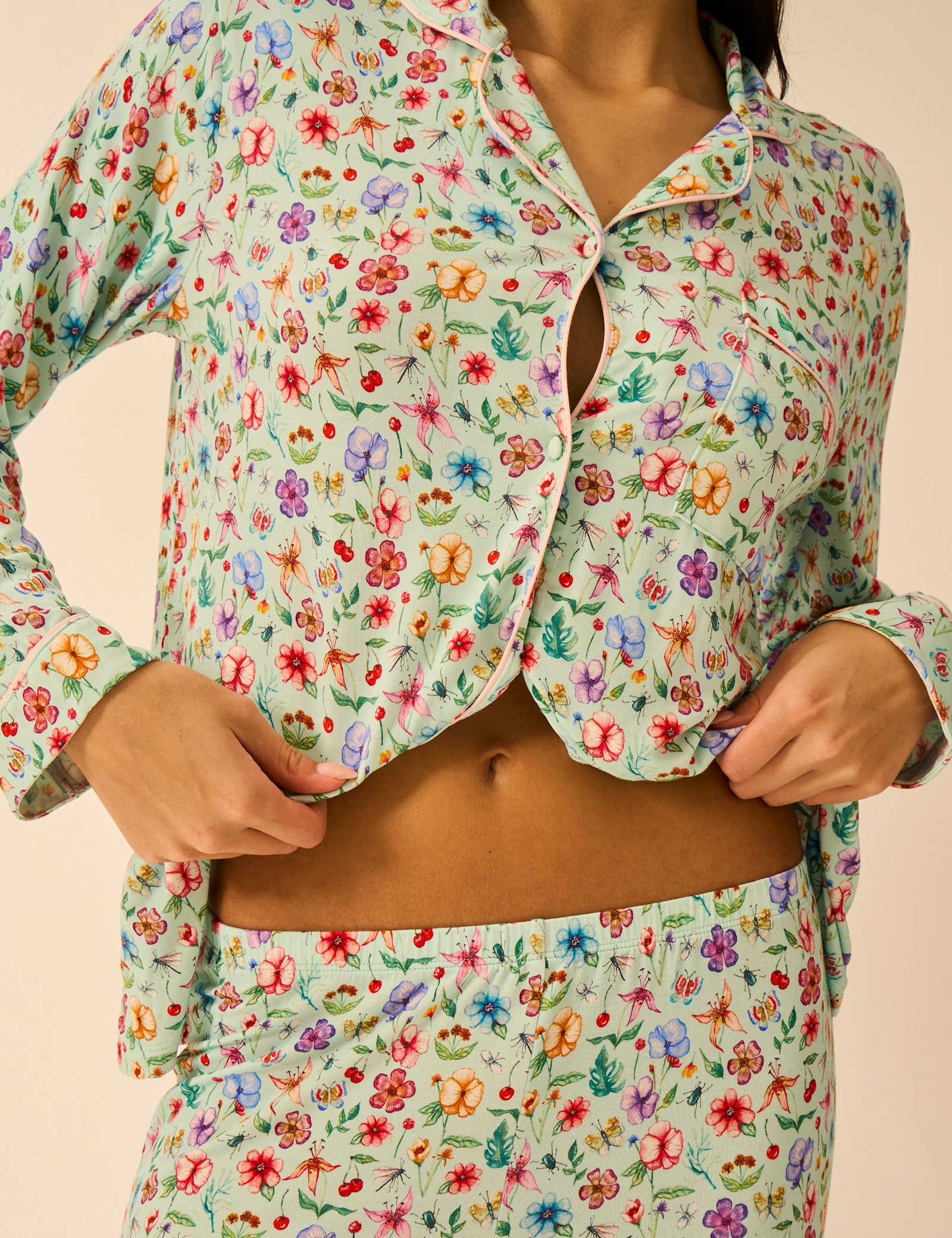 Modal Rich Floral Revere Pyjama Set - image 3
