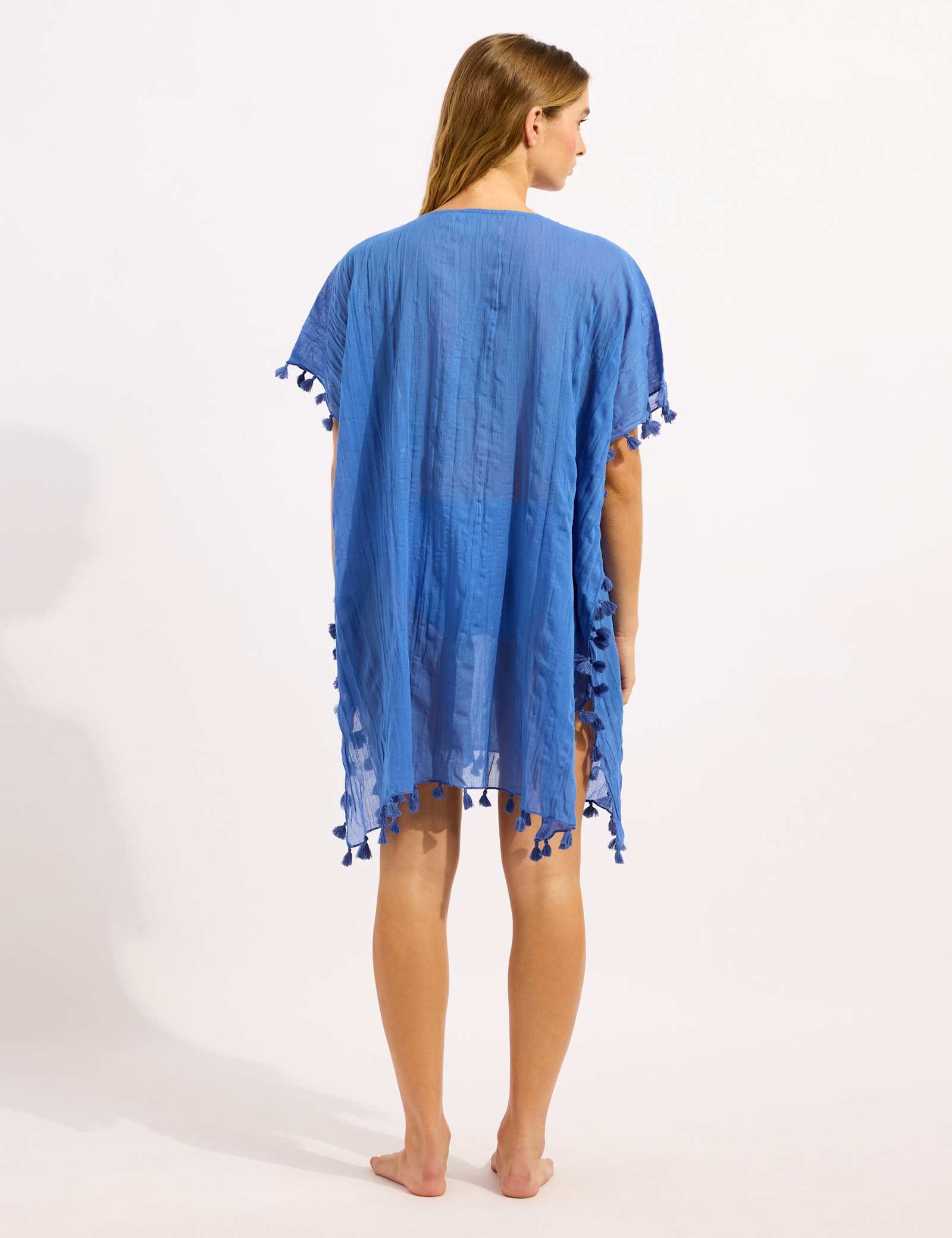 Amnesia Tassel Beach Cover Up Kaftan - image 3
