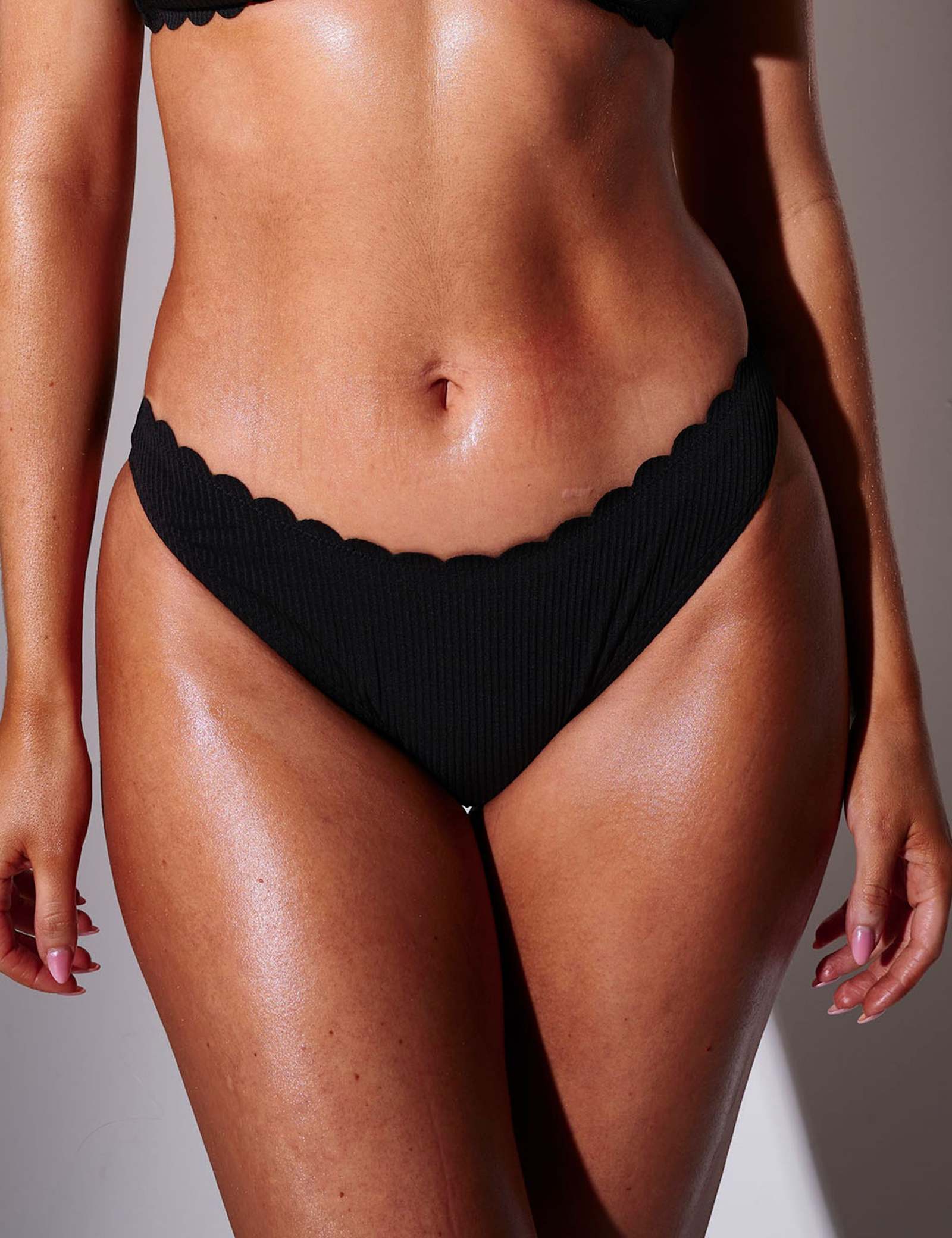 Scallop High Leg Bikini Bottoms - image 4