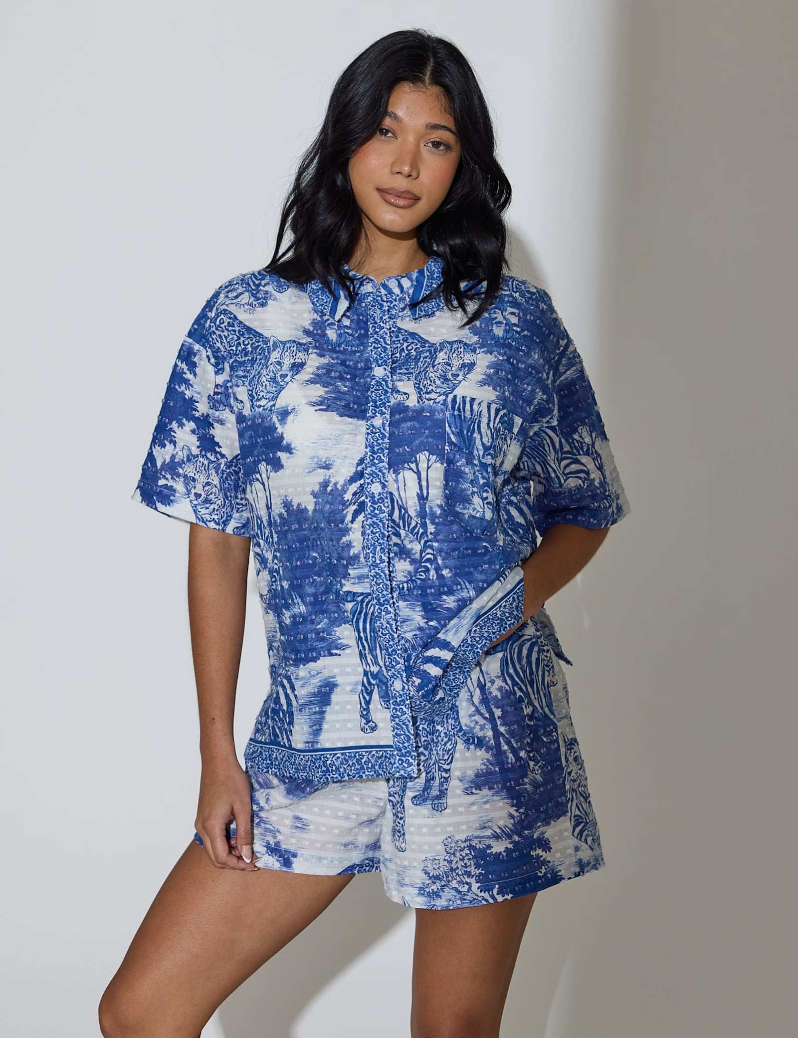 Pure Cotton Leopard Print Beach Cover Up Shirt - image 2