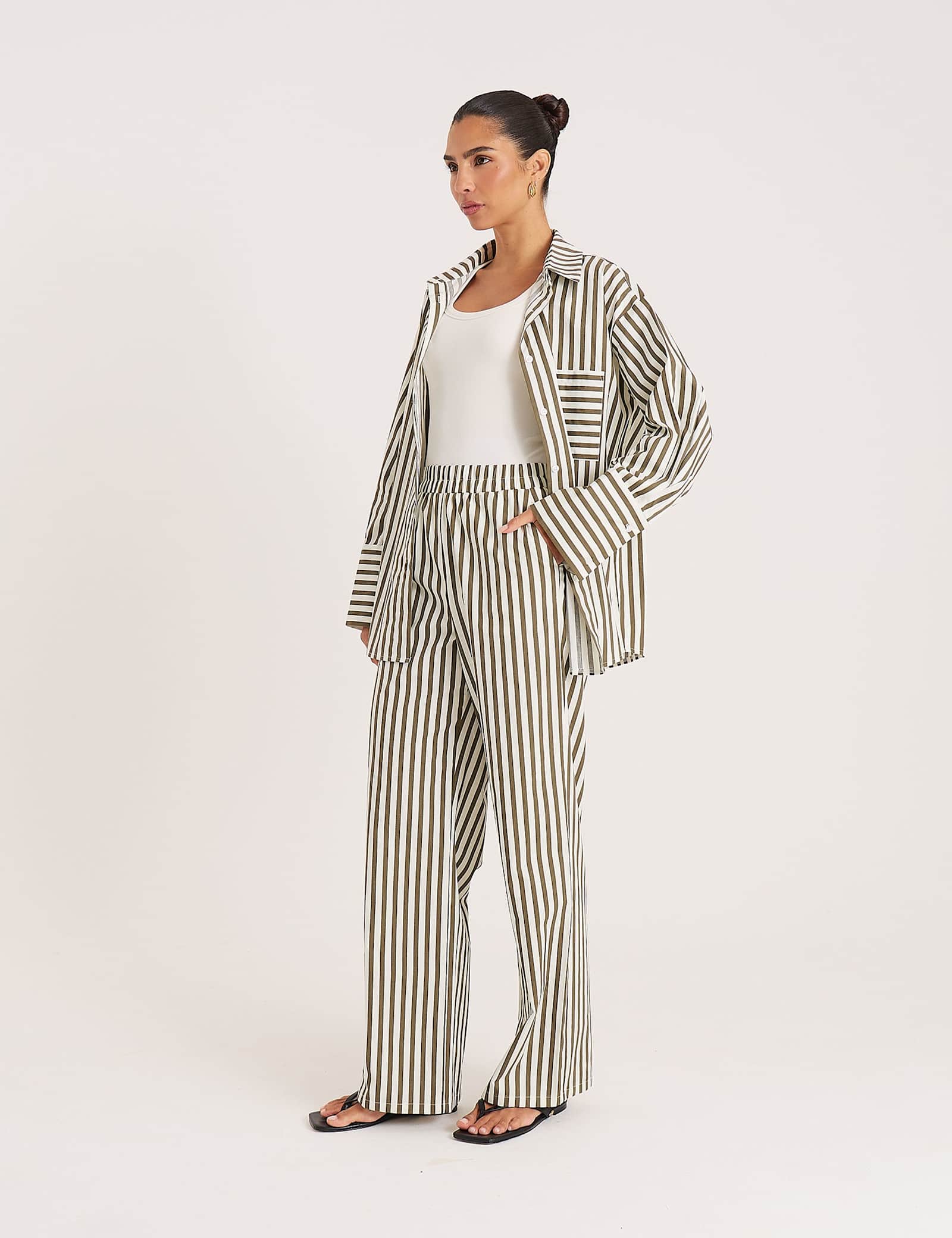 Pure Cotton Jessie Striped Collared Relaxed Shirt - image 3