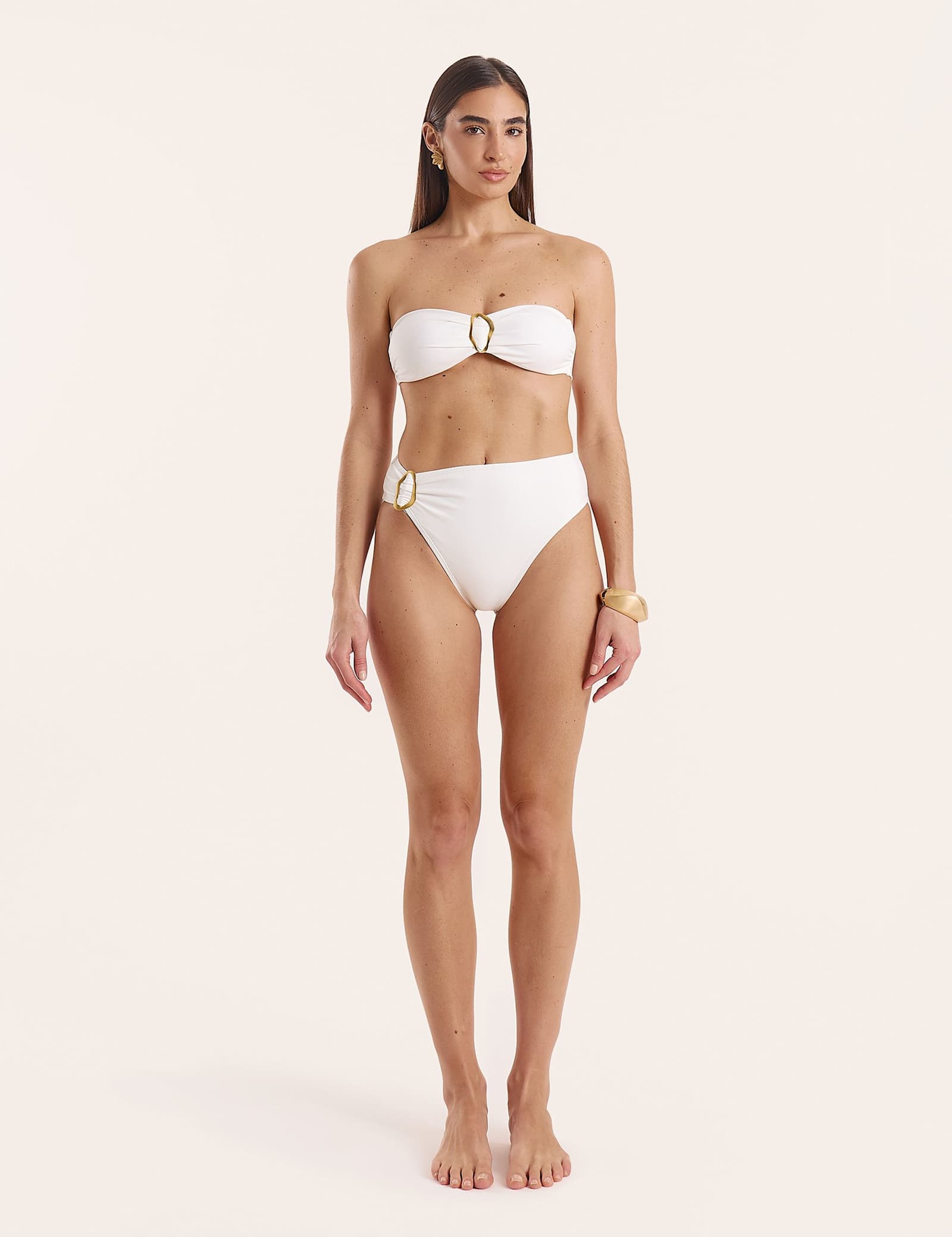 Lavinia Wired Padded Ring Detail Bandeau Bikini Top - image 4