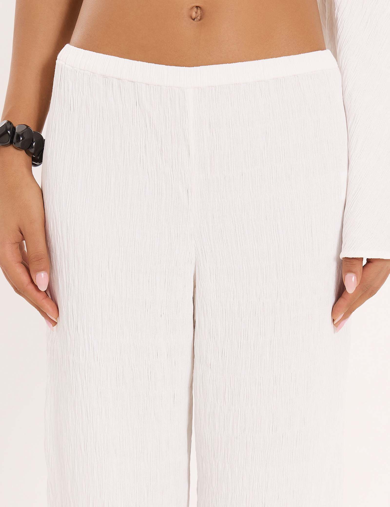Pure Cotton Elasticated Waist Trousers - image 2