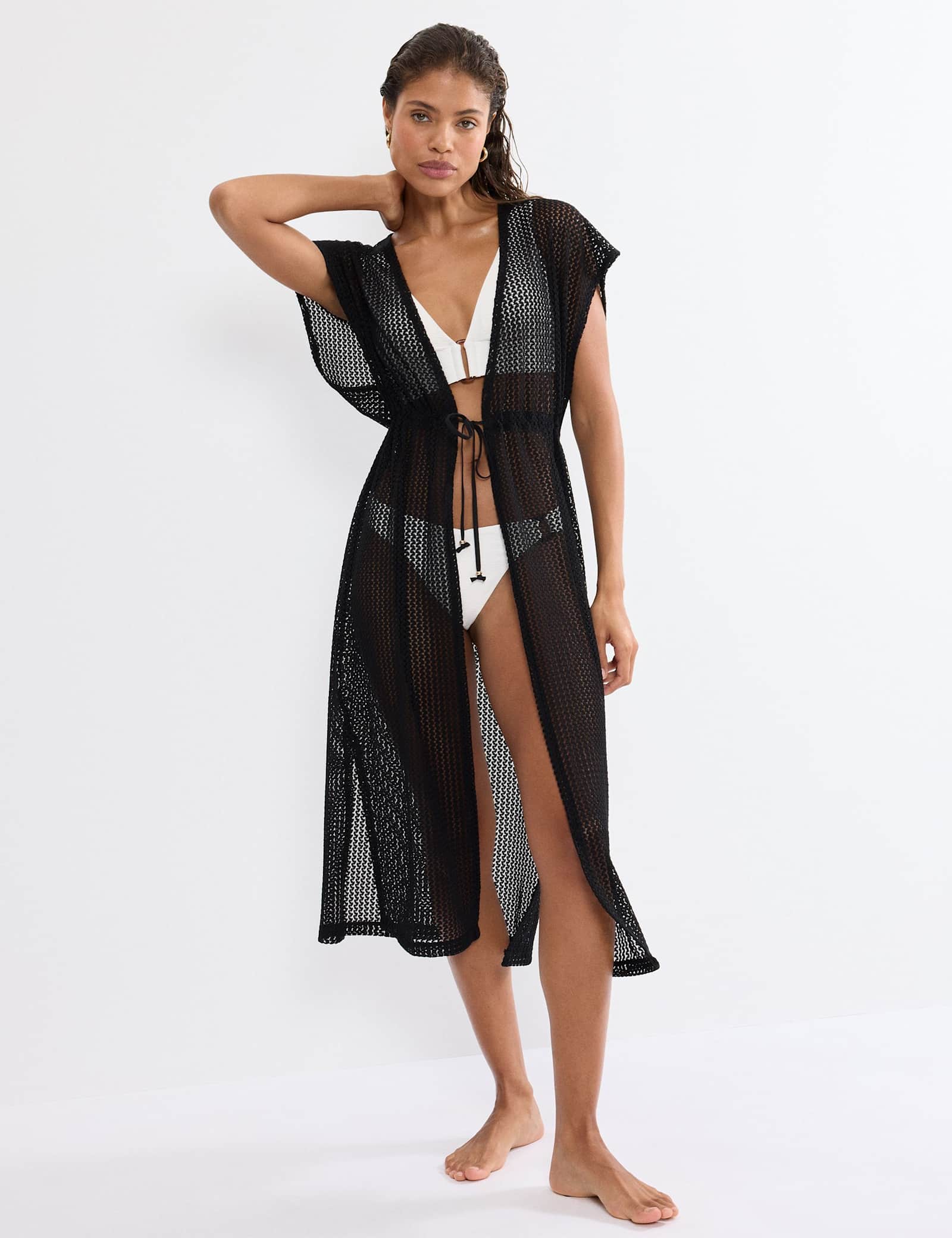 V-Neck Kimono Beach Dress - image 2