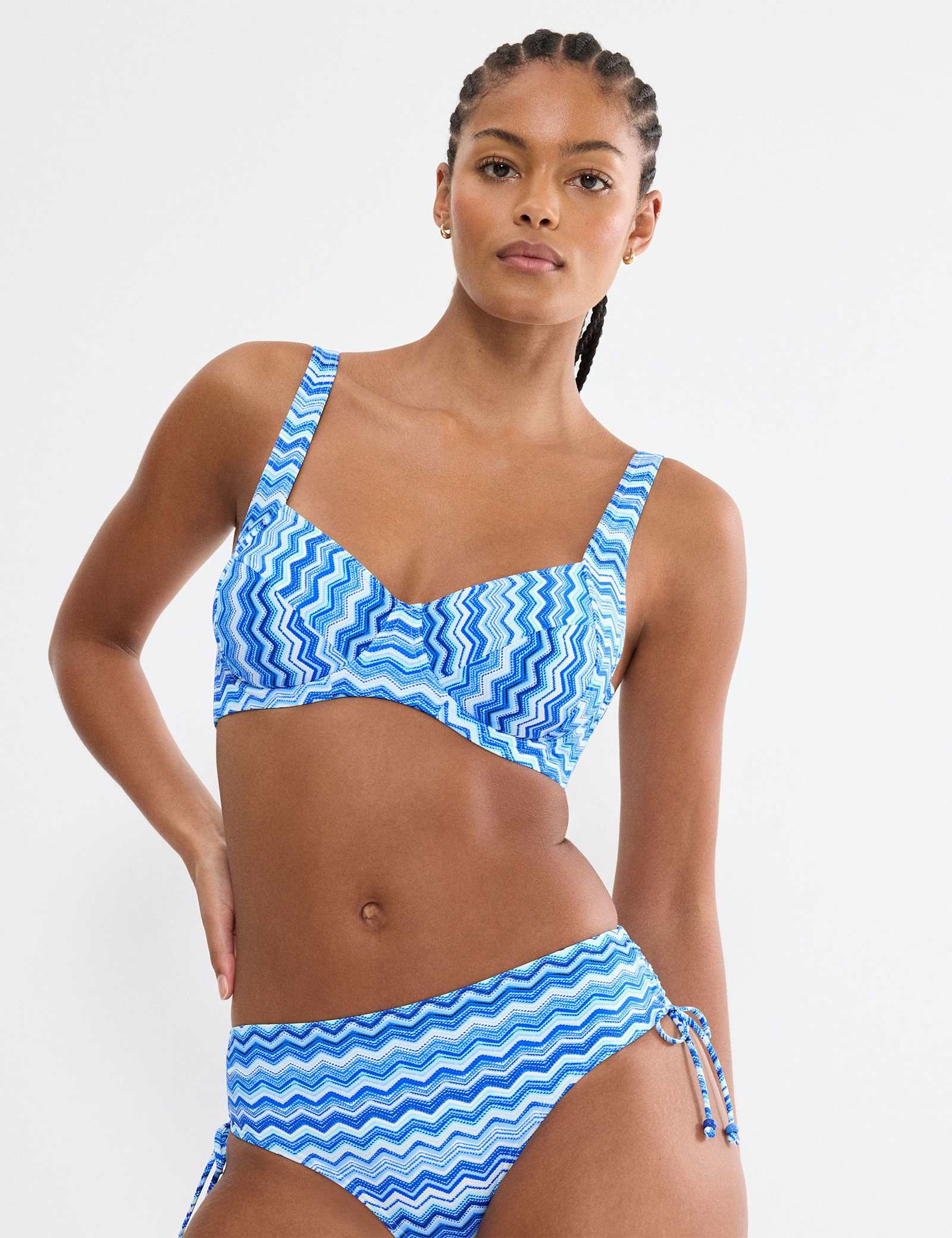 Zig Zag Ruched Bikini Bottoms - image 4