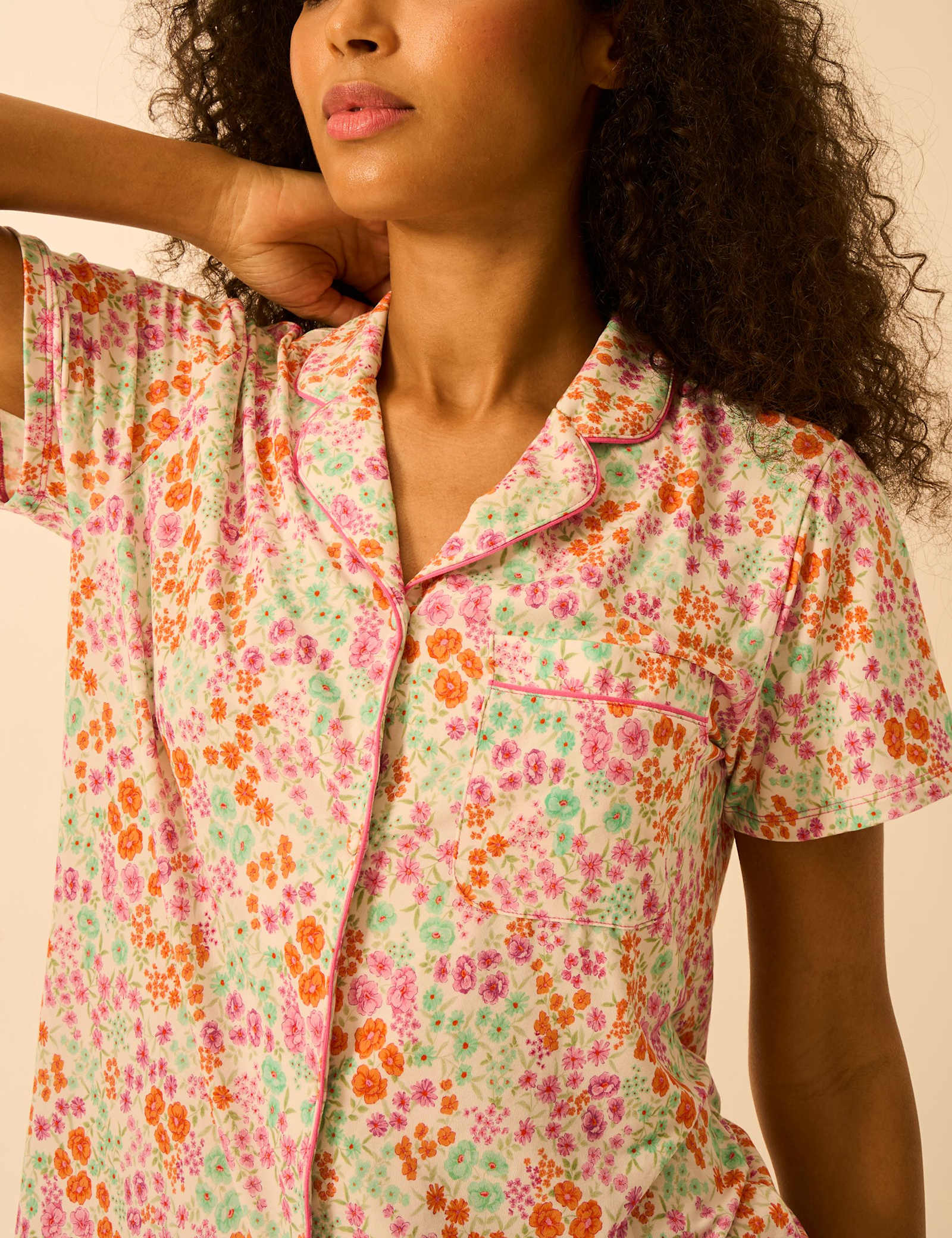 Modal Rich Floral Shortie Set - image 4