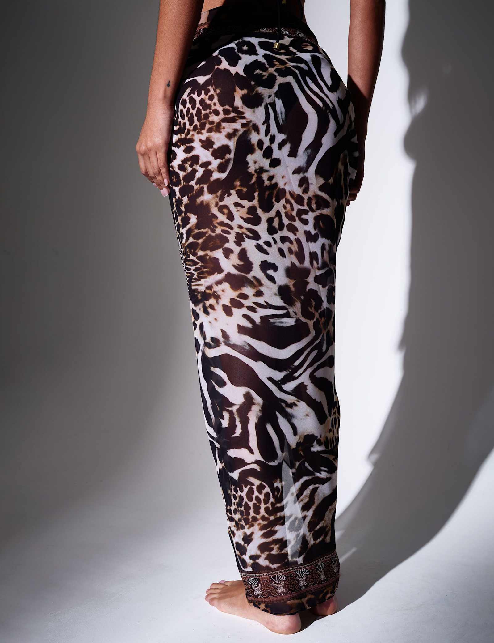 Animal Leopard Print Sarong - image 3