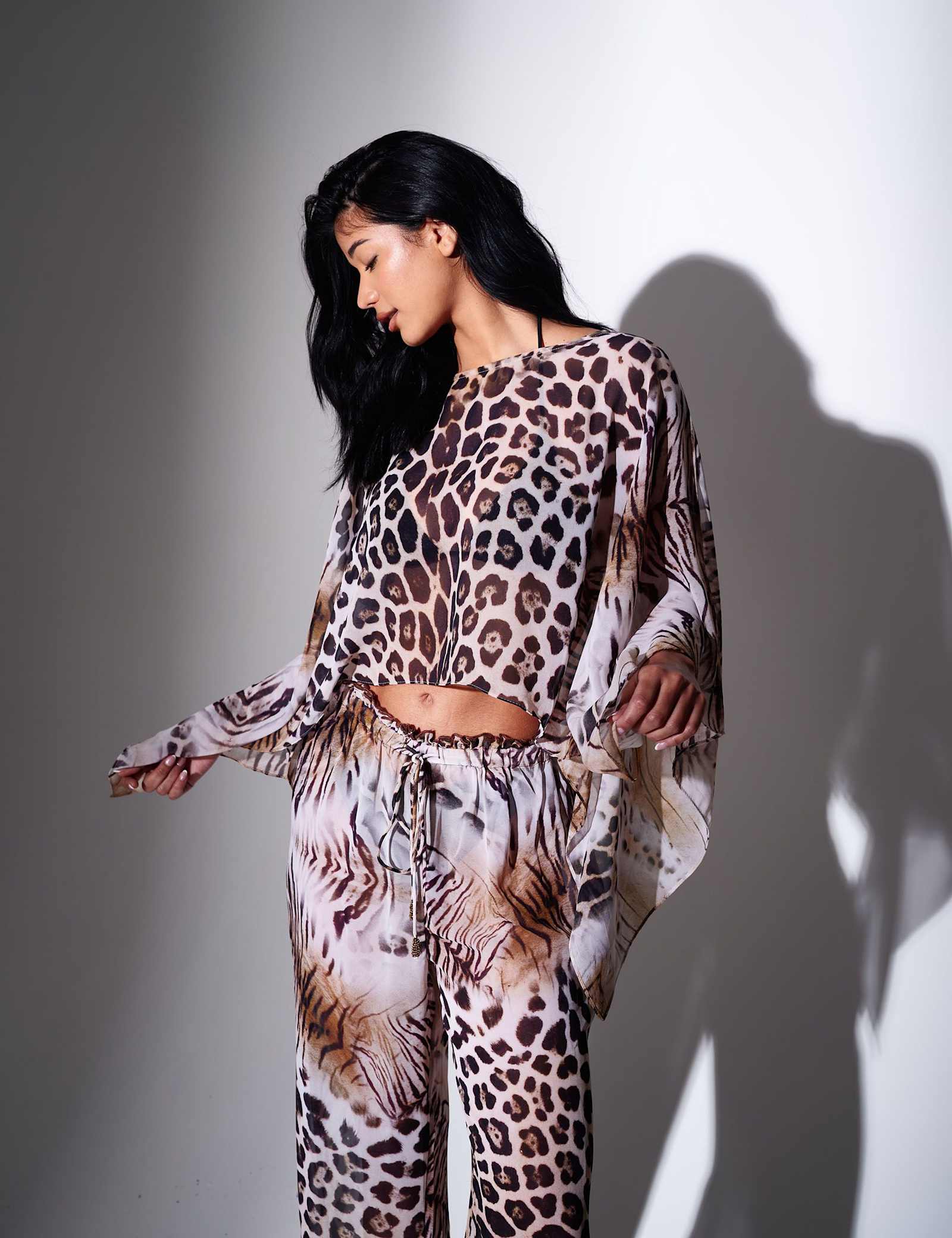 Leopard Print Beach Trousers - image 3