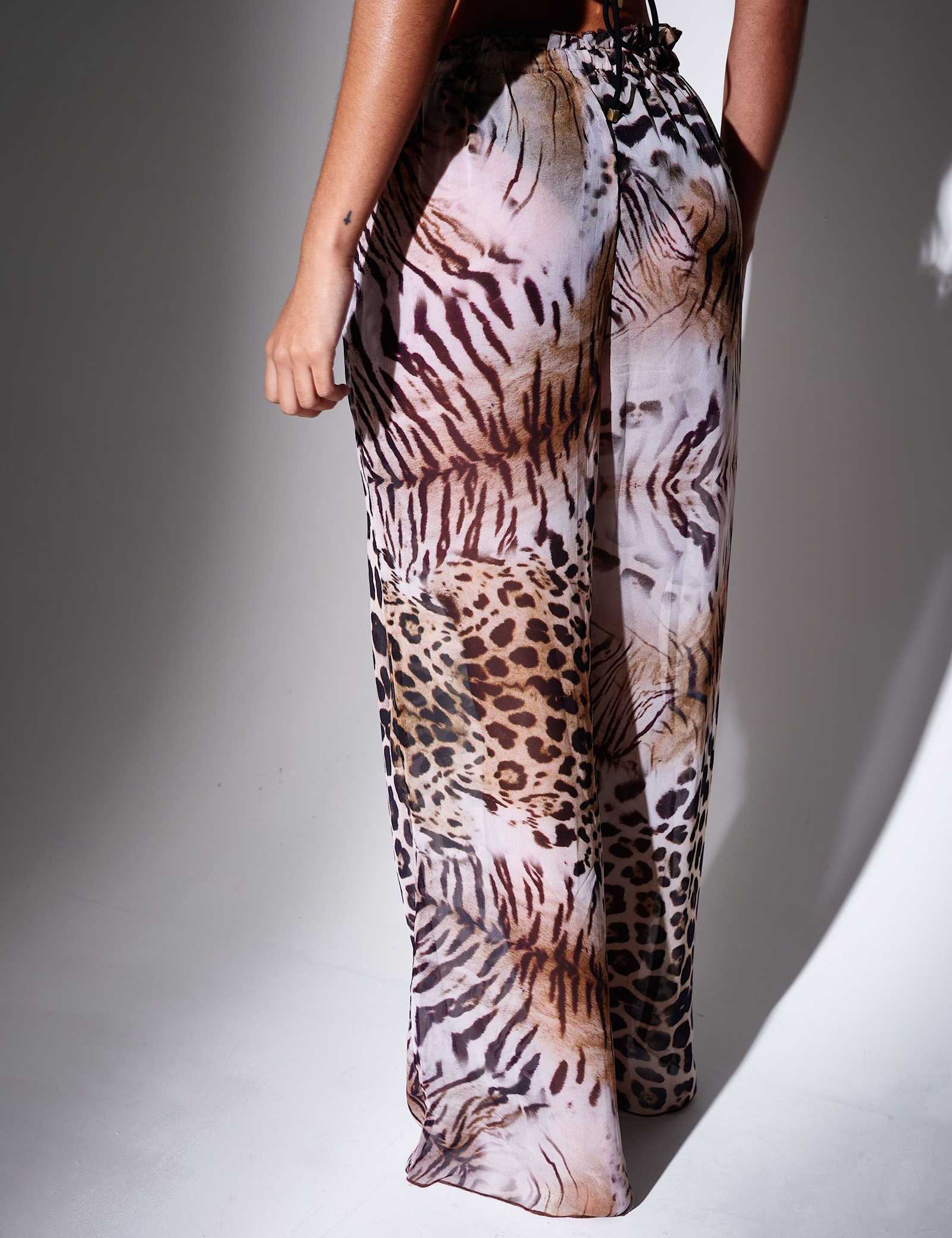 Leopard Print Beach Trousers - image 2