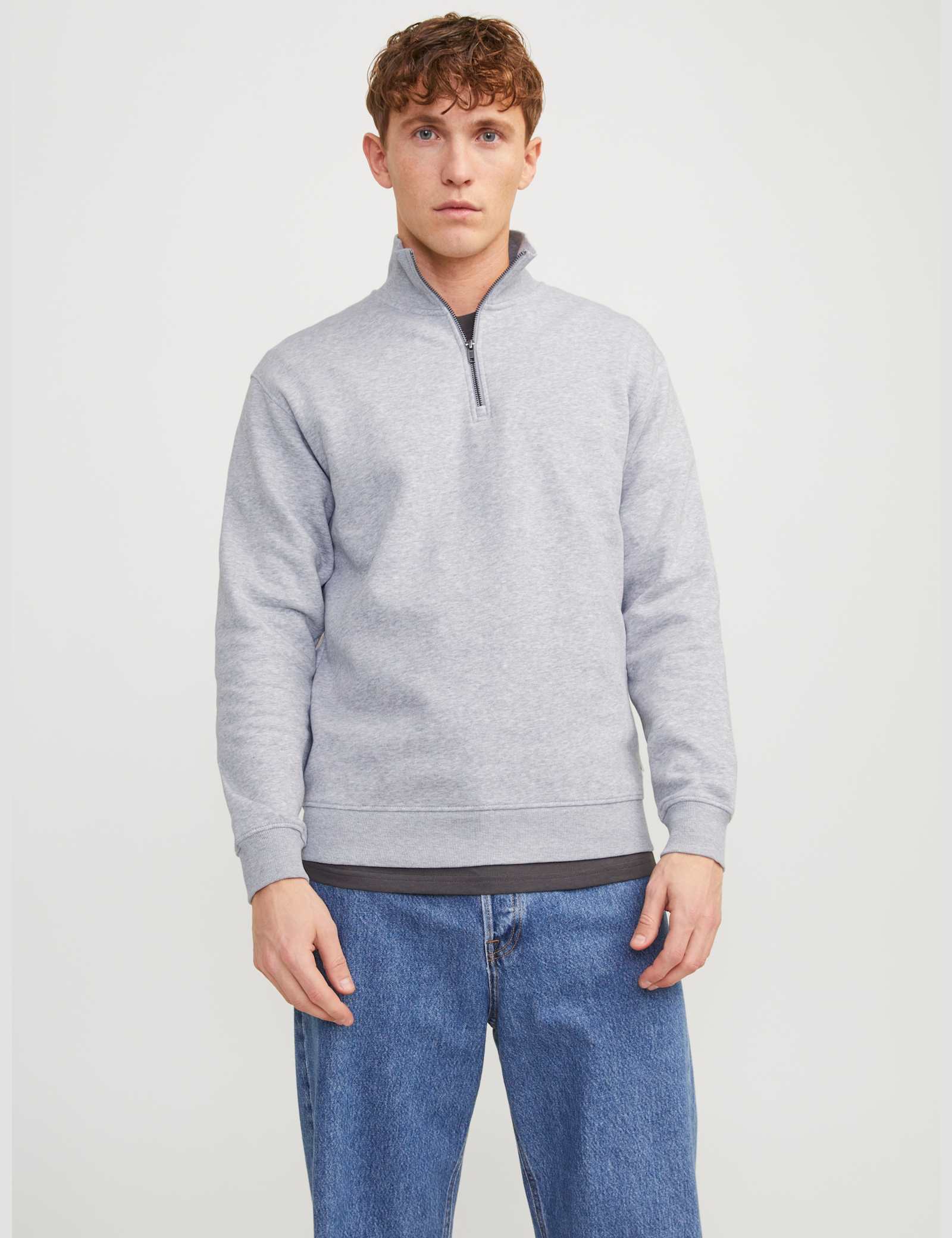 Cotton Blend Half Zip Sweatshirt - image 2