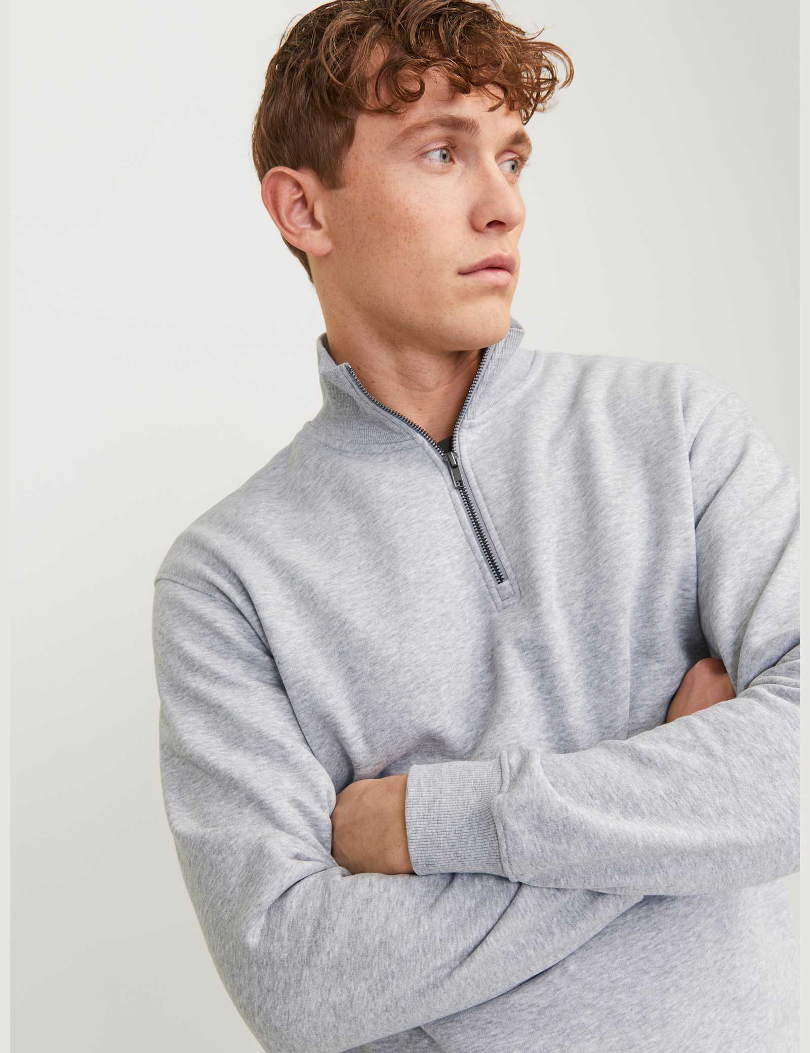 Cotton Blend Half Zip Sweatshirt - image 5