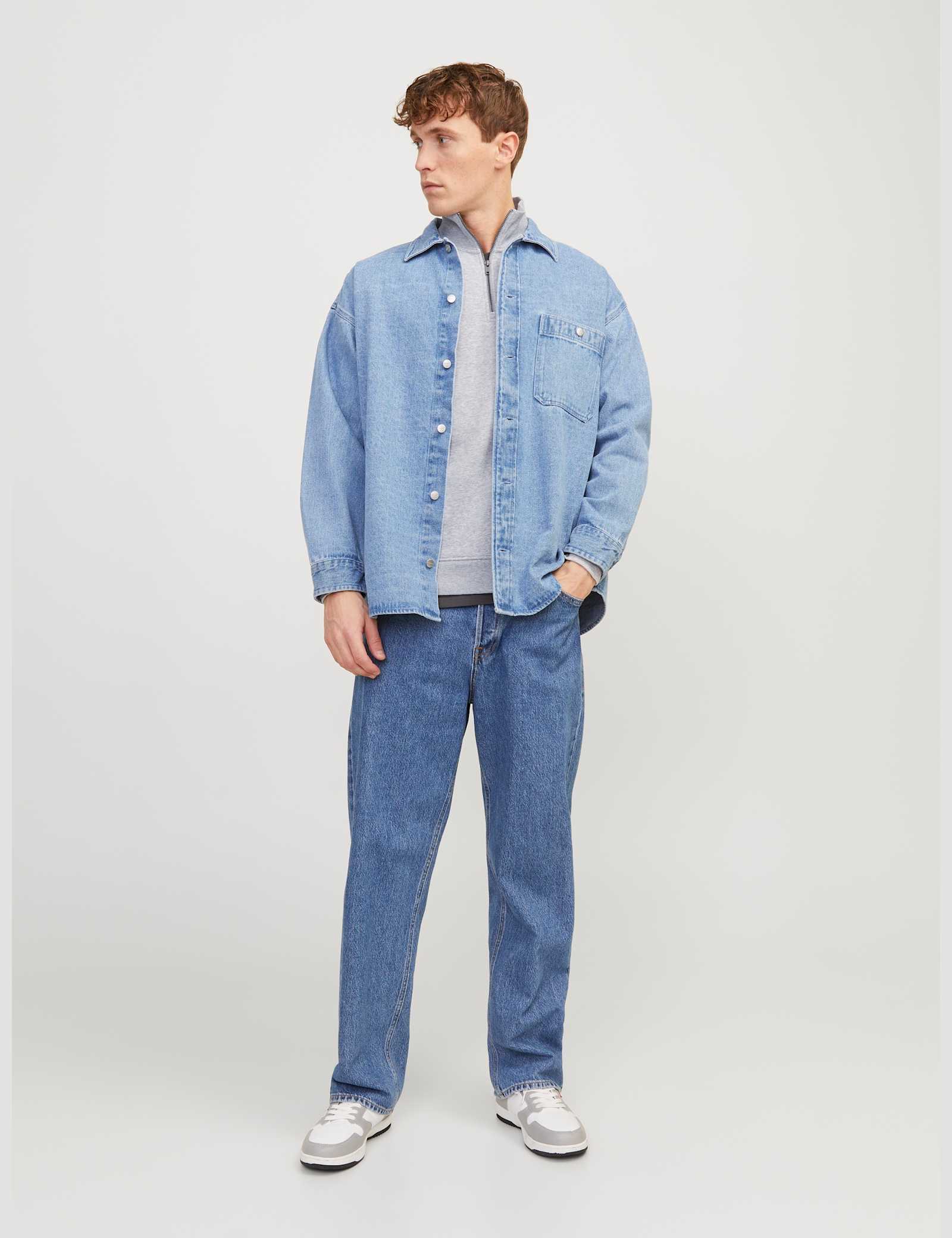 Cotton Blend Half Zip Sweatshirt - image 3