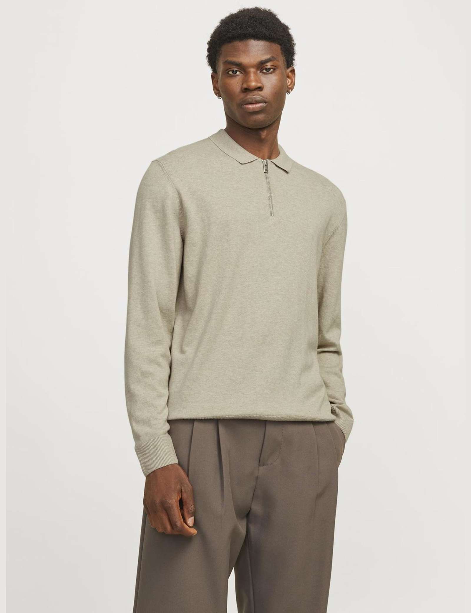 Cotton Rich Half Zip Knitted Jumper - image 4