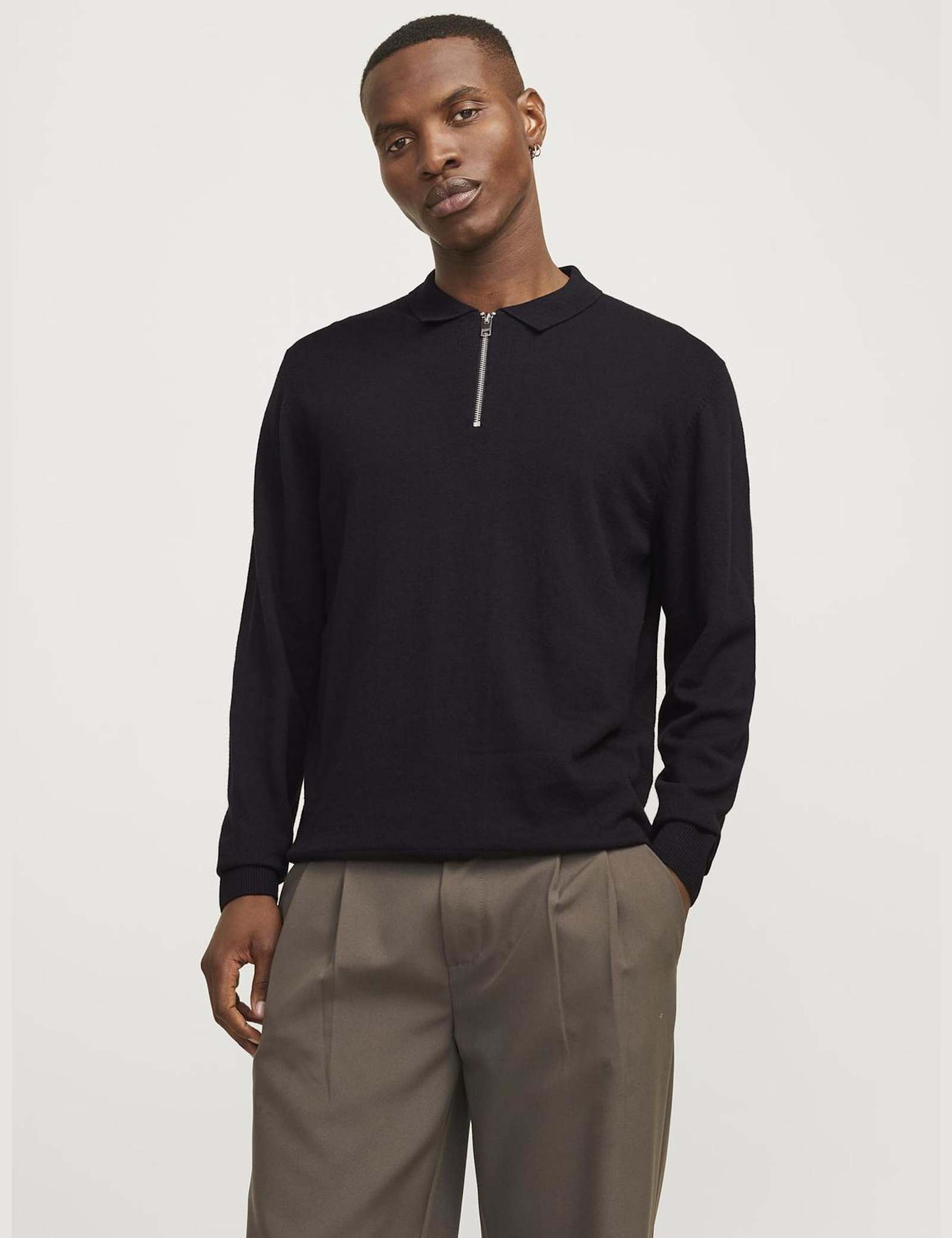 Cotton Rich Half Zip Knitted Jumper - image 3