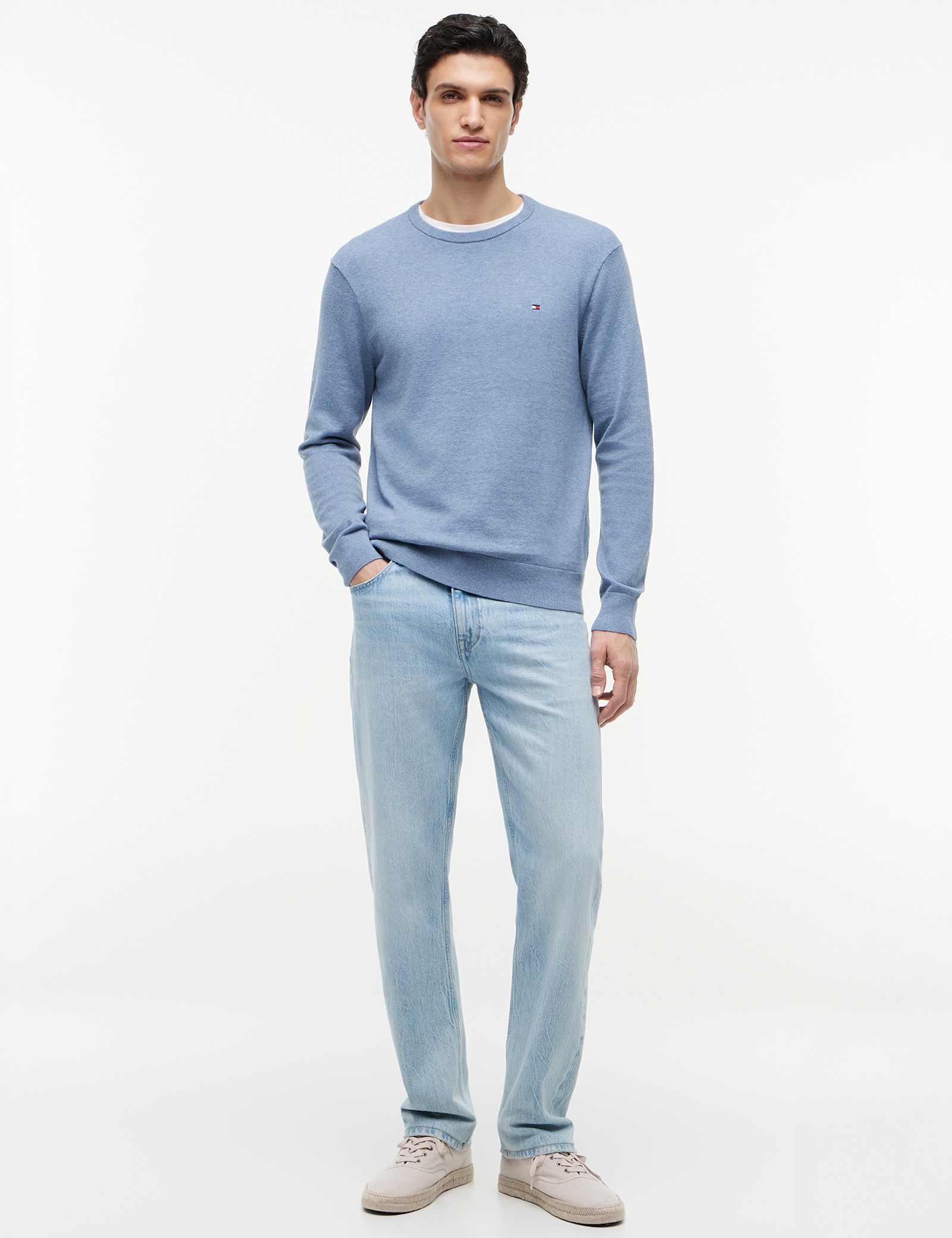 Essential Pure Cotton Crew Neck Jumper - image 4