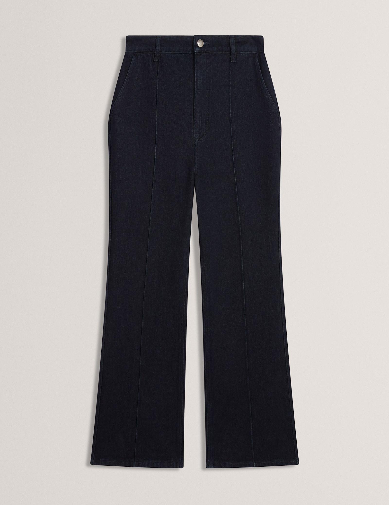 High Waisted Pintuck Flared Jeans - image 1