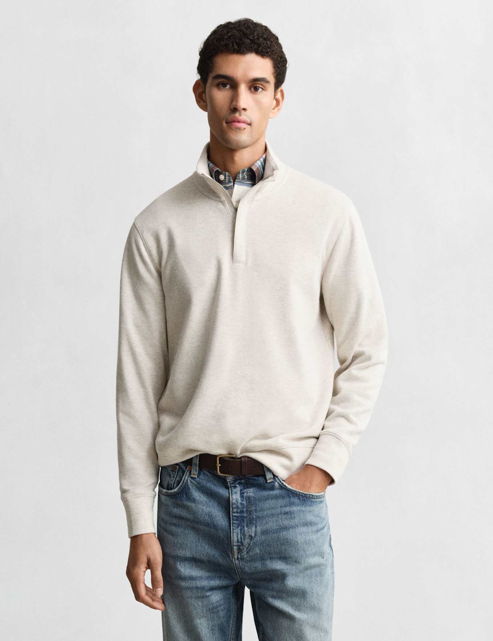 Pure Cotton Half Zip Sweatshirt - image 1