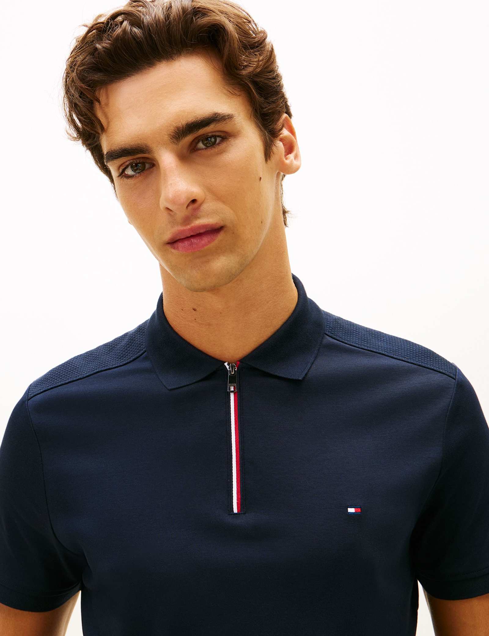 Liquid Pure Cotton Half Zip Polo Shirt - image 3