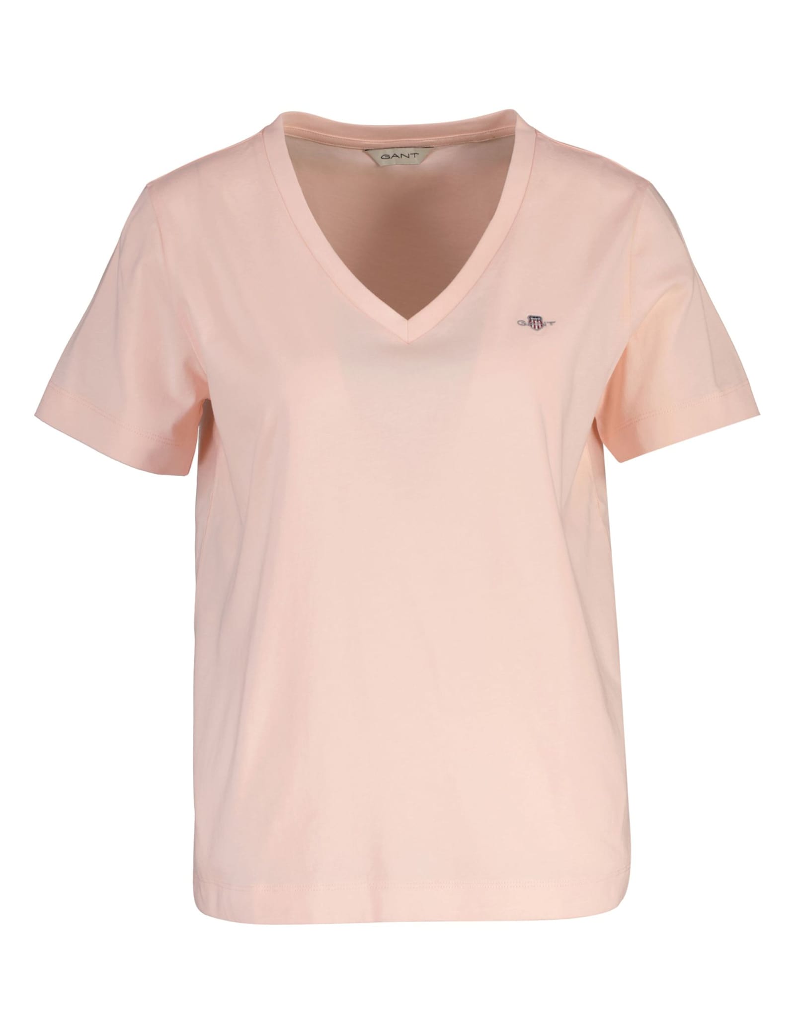 Pure Cotton V-Neck Shield Logo T-Shirt - image 1