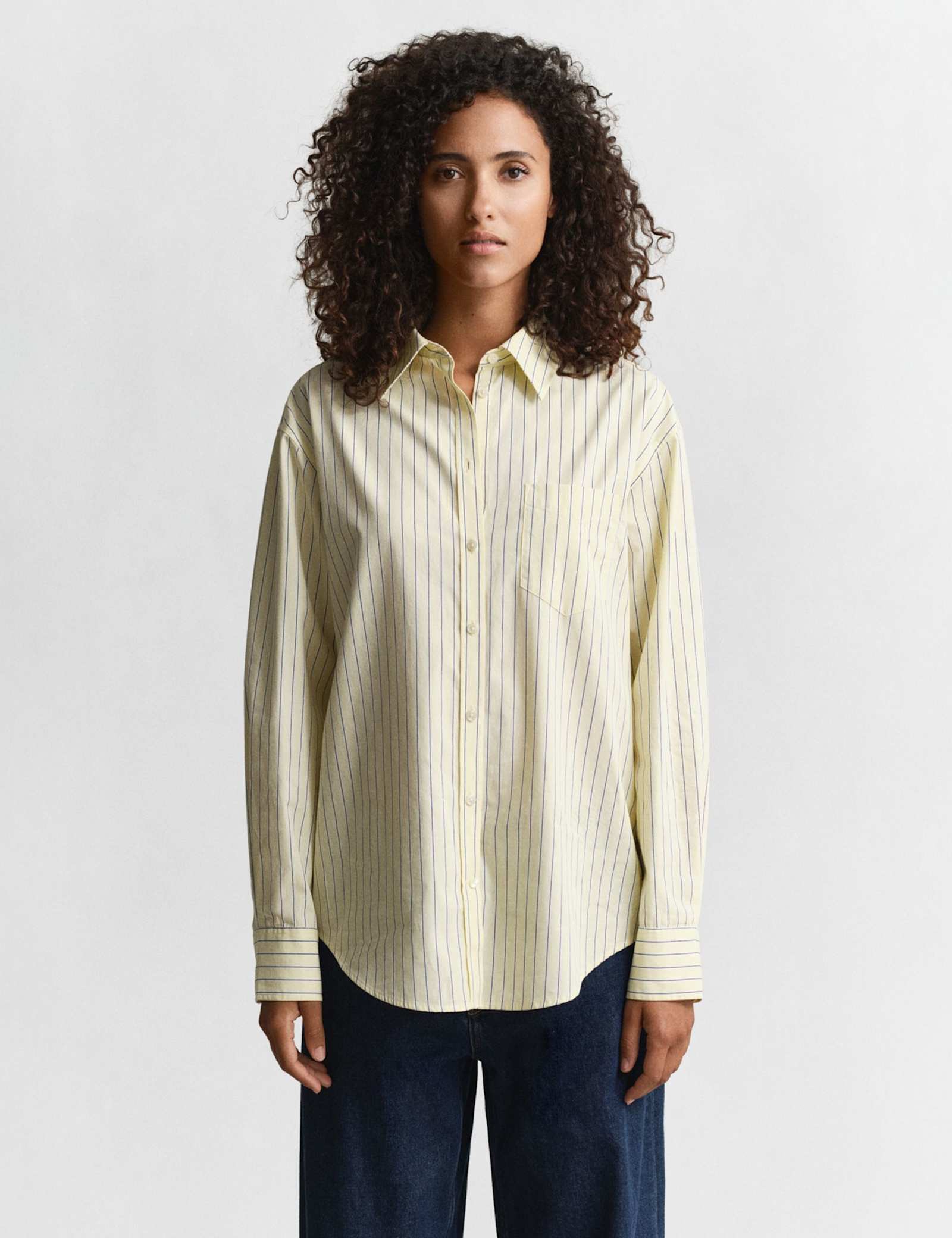 Pure Cotton Poplin Striped Shirt - image 2