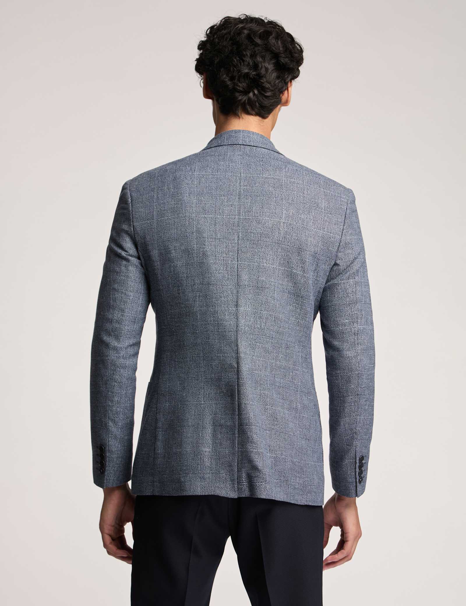 Slim Fit Check Suit Jacket - image 4