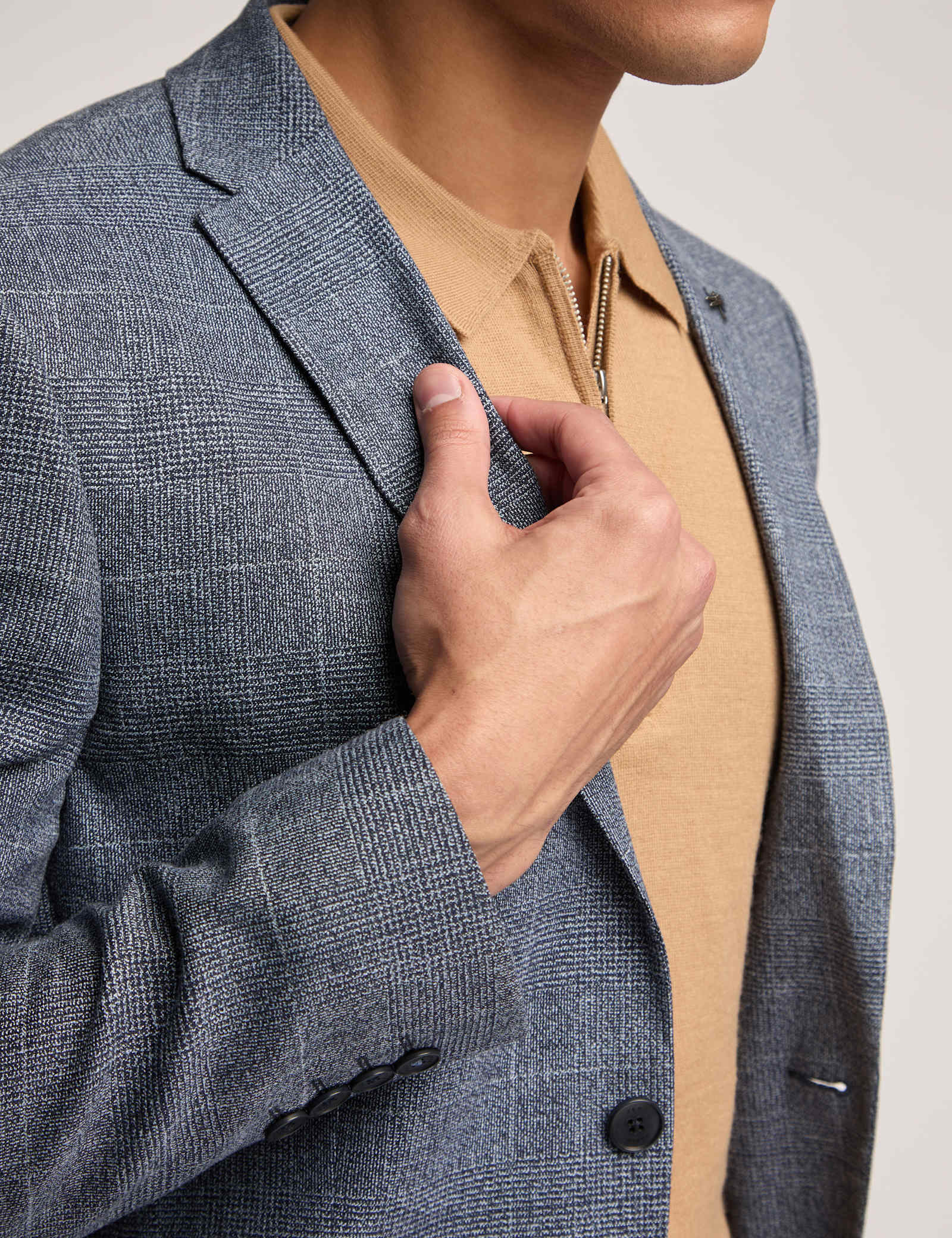 Slim Fit Check Suit Jacket - image 3