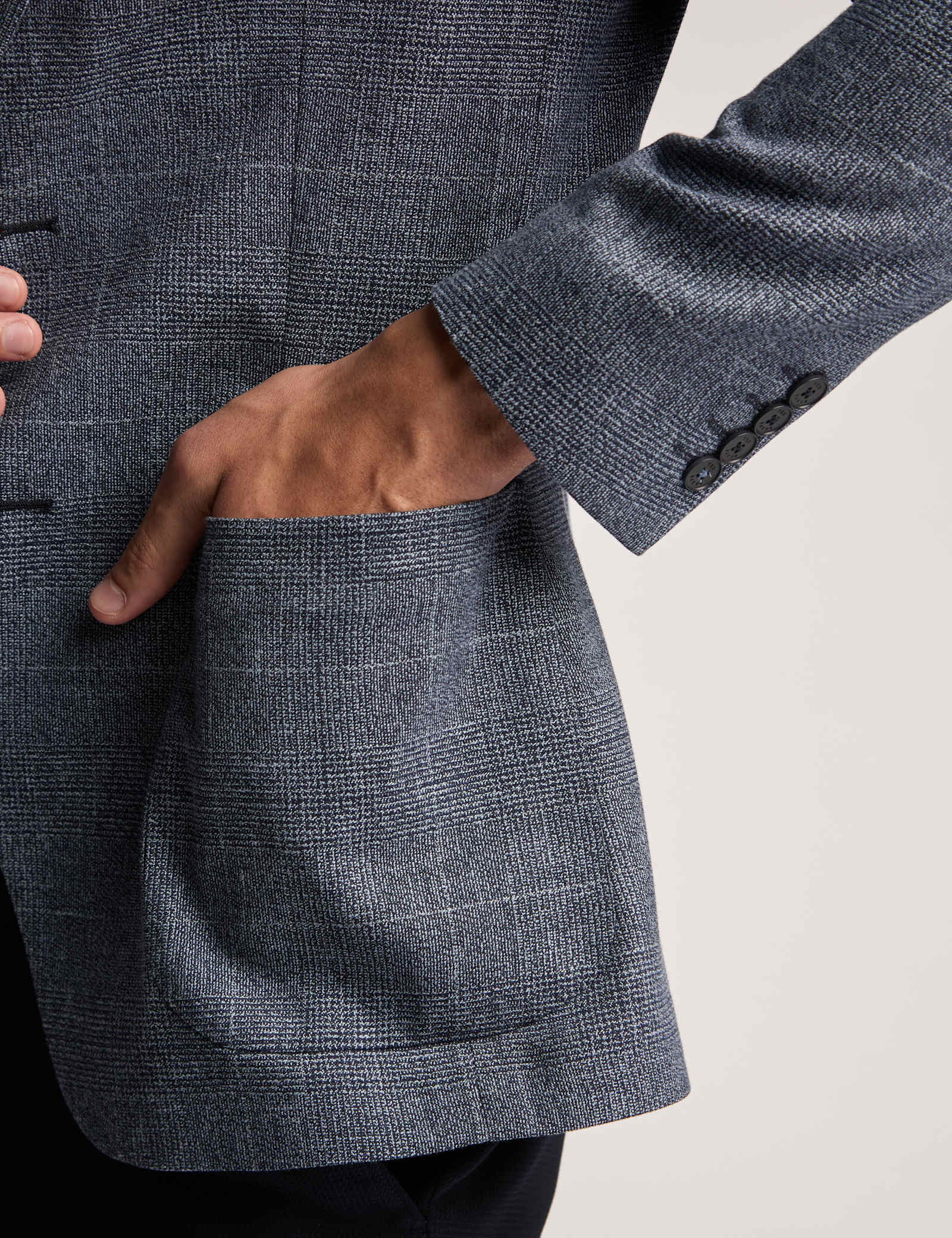 Slim Fit Check Suit Jacket - image 2