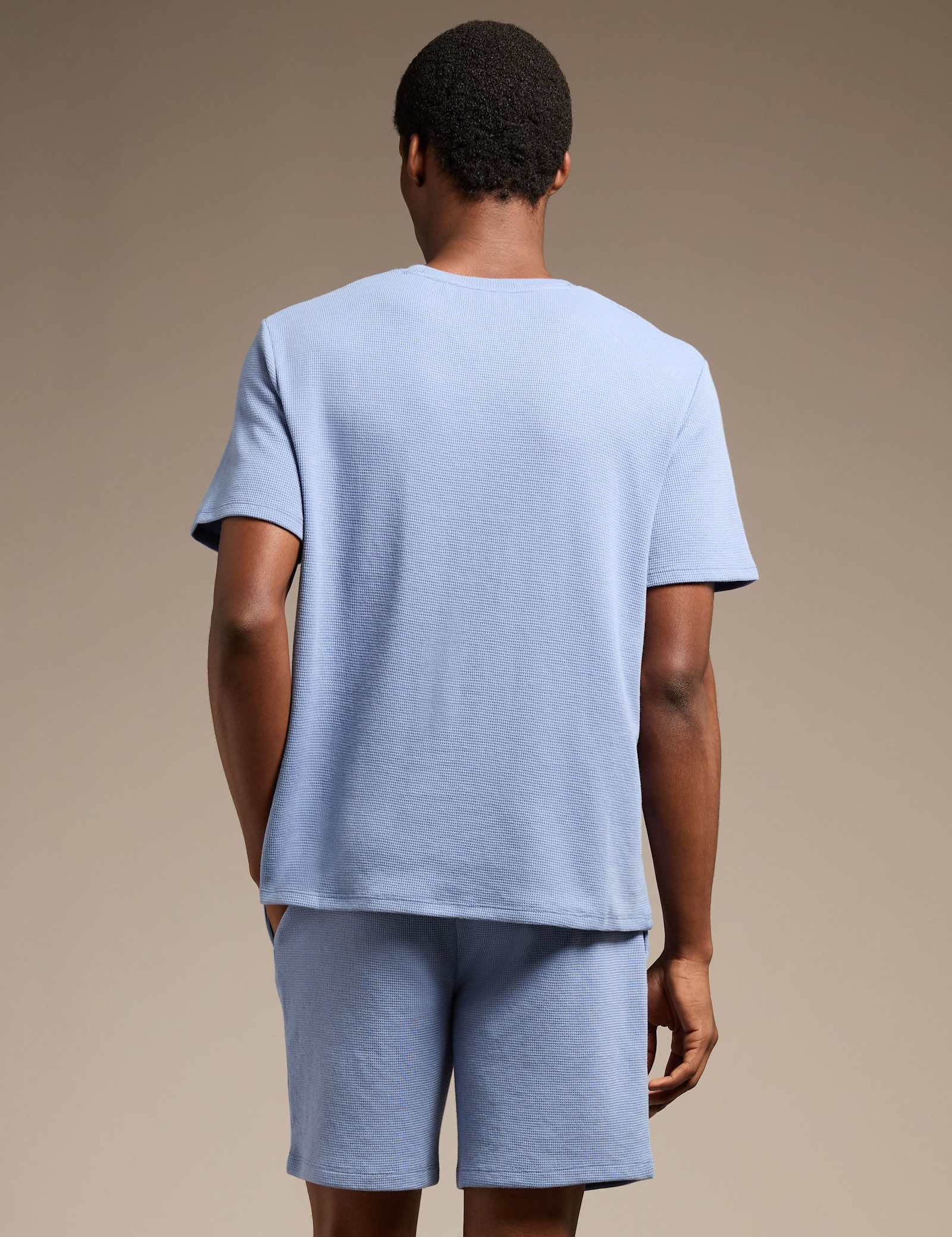 Cotton Rich Waffle Logo Embroidery T-Shirt - image 5