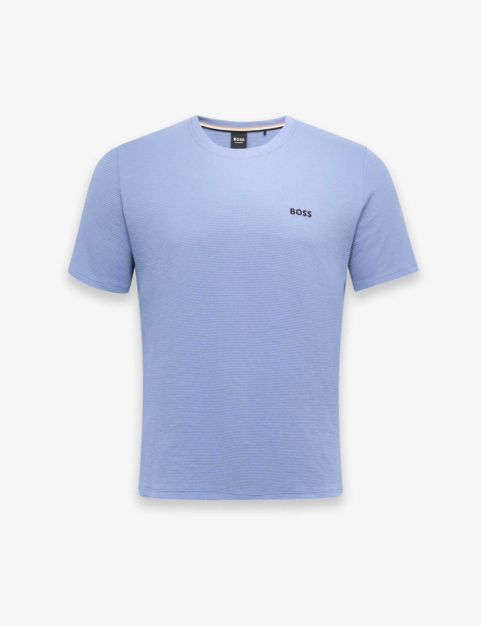 Cotton Rich Waffle Logo Embroidery T-Shirt - image 1