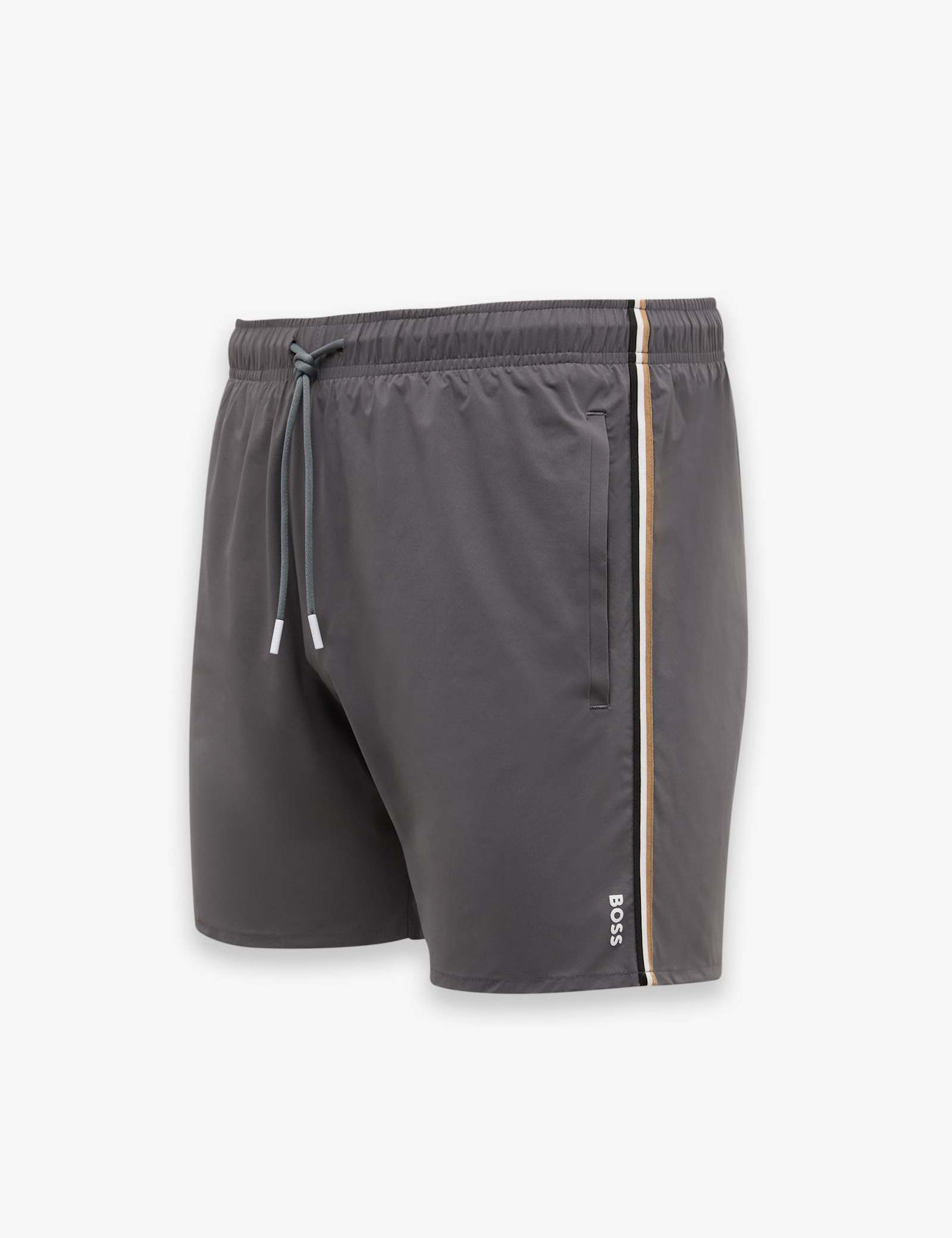 Pocketed Signature Stripe Swim Shorts - image 5