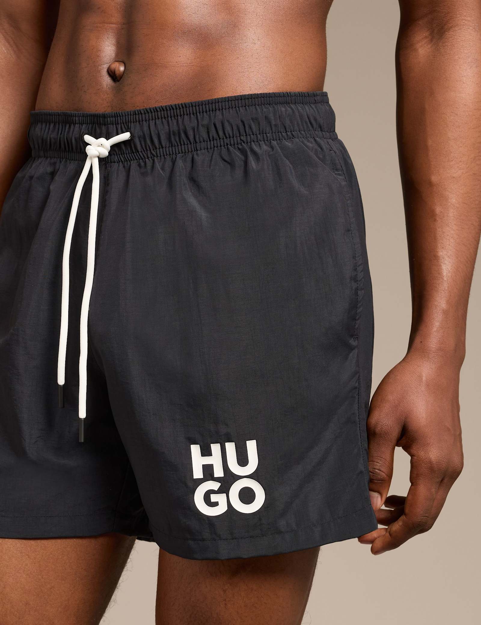 Quick Dry Pocketed Logo Graphic Swim Shorts - image 5