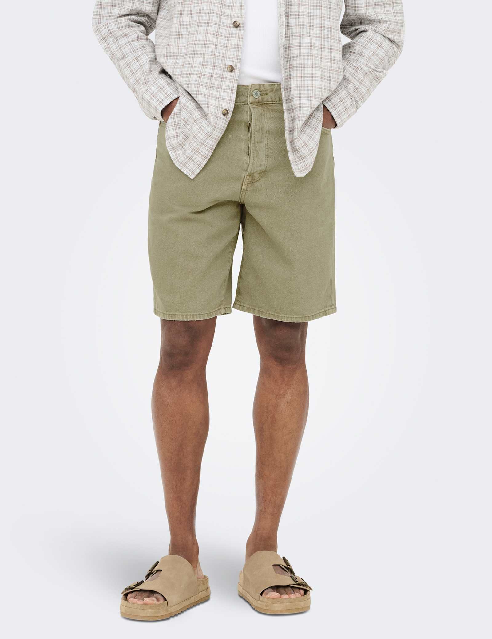 Regular Fit Denim Shorts - image 2