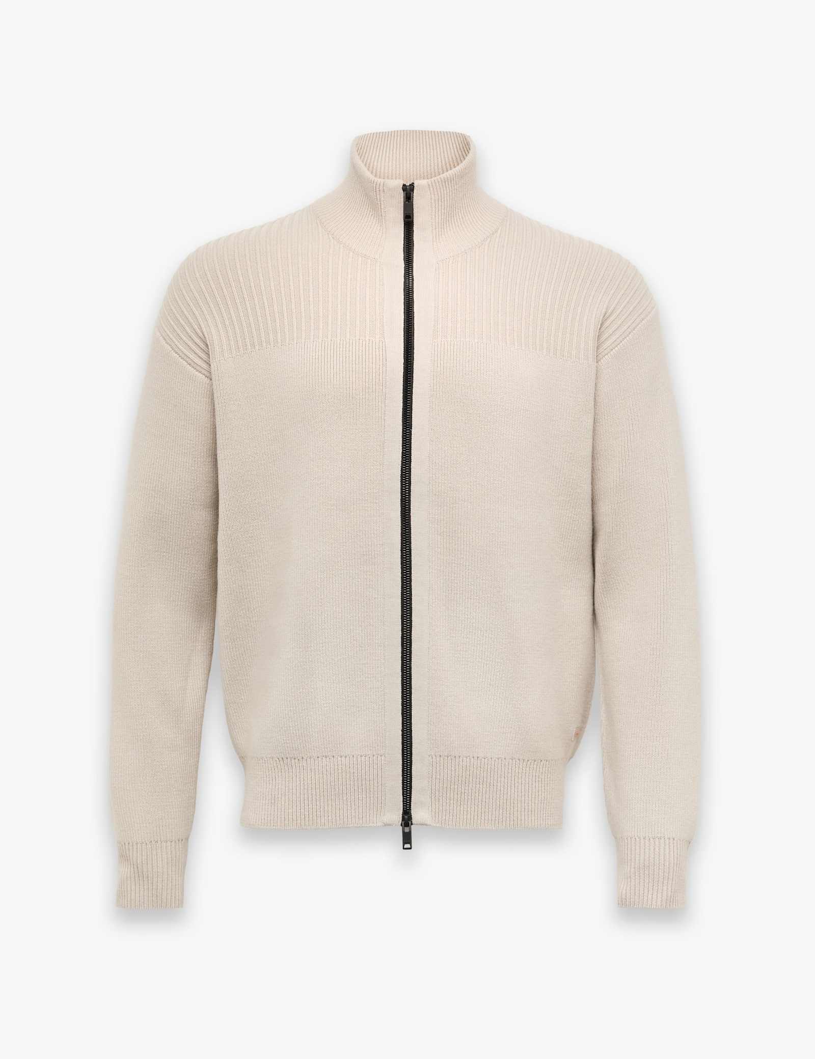 Kratalo Wool Blend Funnel Neck Zip Up Jumper - image 1