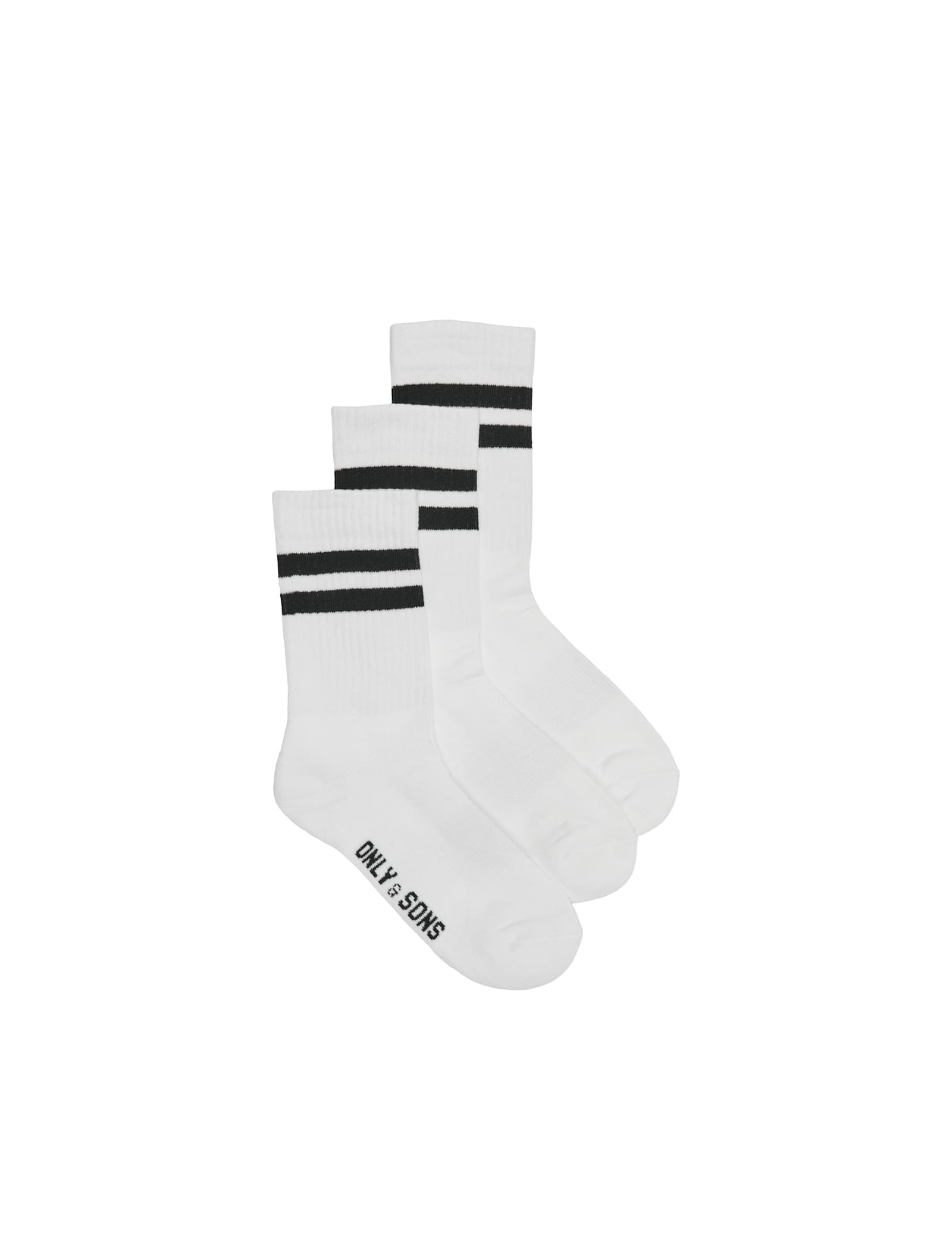 3 Pack Striped Cotton Rich Socks - image 1