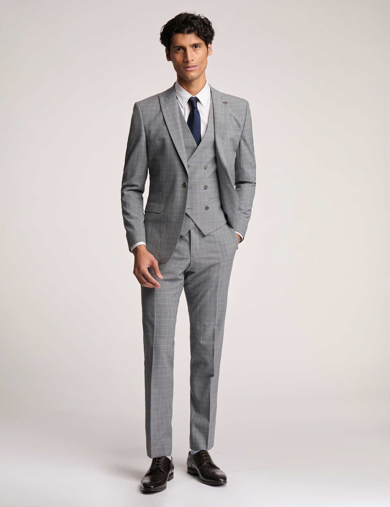 Slim Fit Wool Rich Check Suit Jacket - image 4