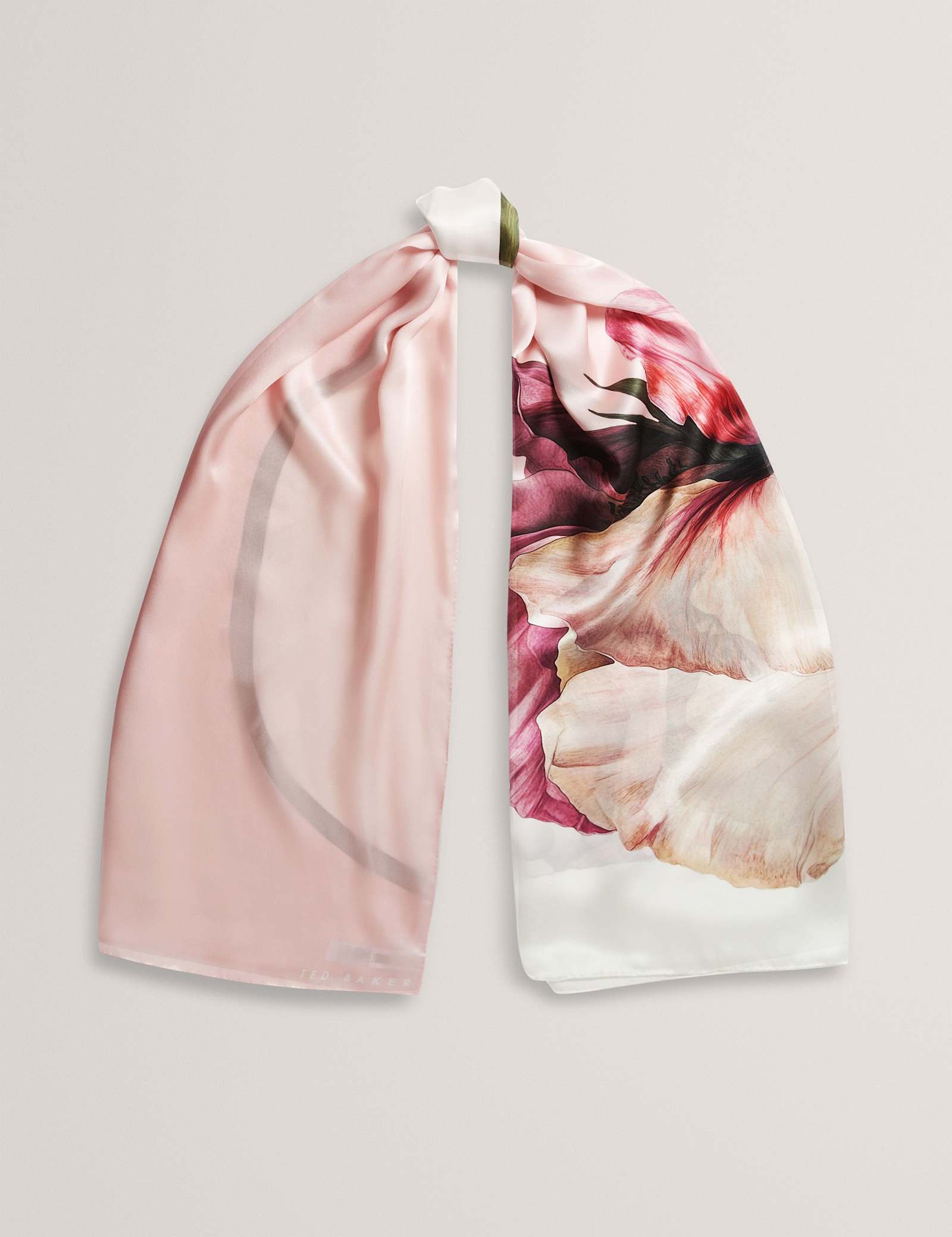 Pure Silk Woven Floral Scarf - image 1