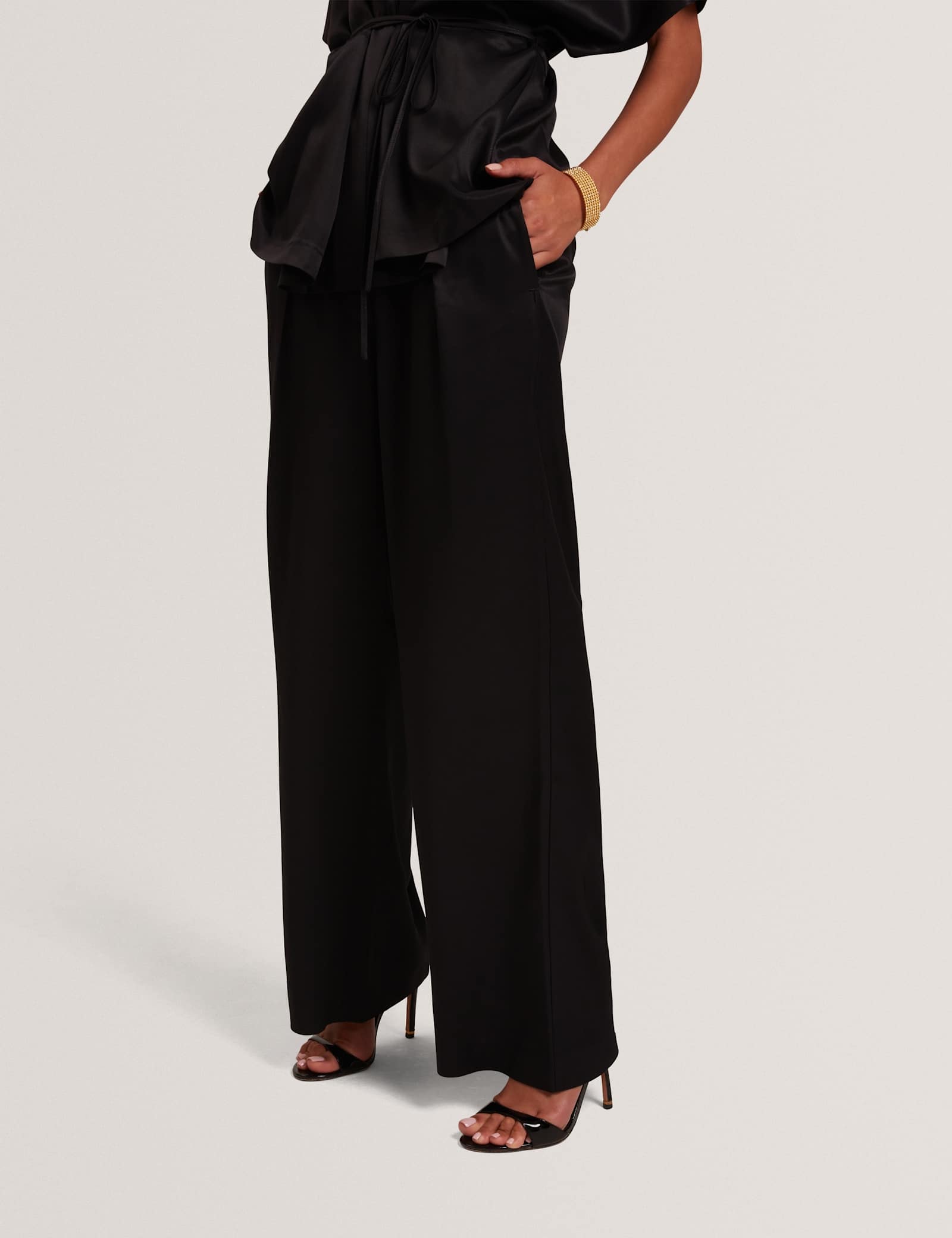 Elasticated Waist Straight Leg Trousers - image 3