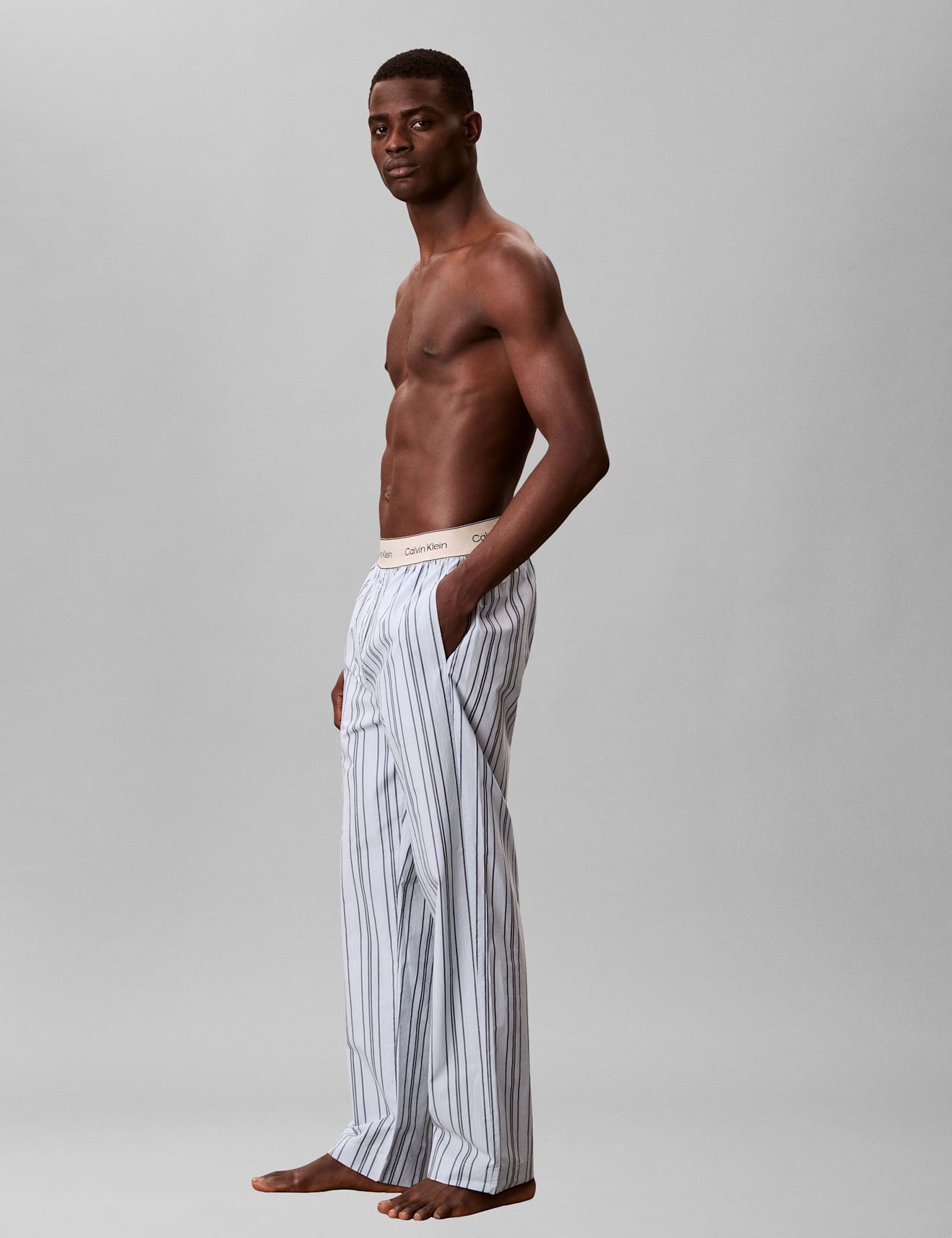 Pure Cotton Poplin Striped Pyjama Bottoms - image 2