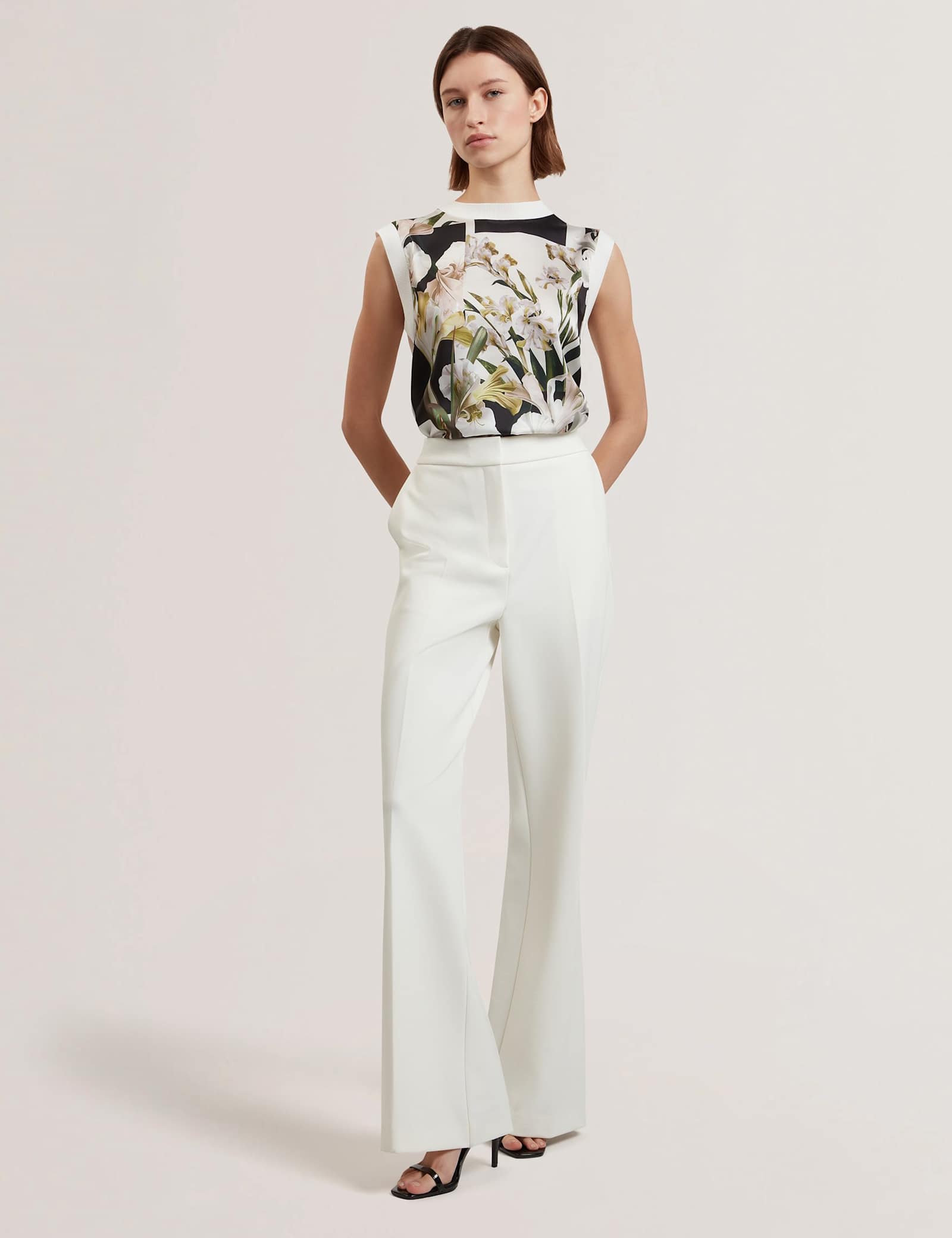 High Waisted Flared Trousers - image 5