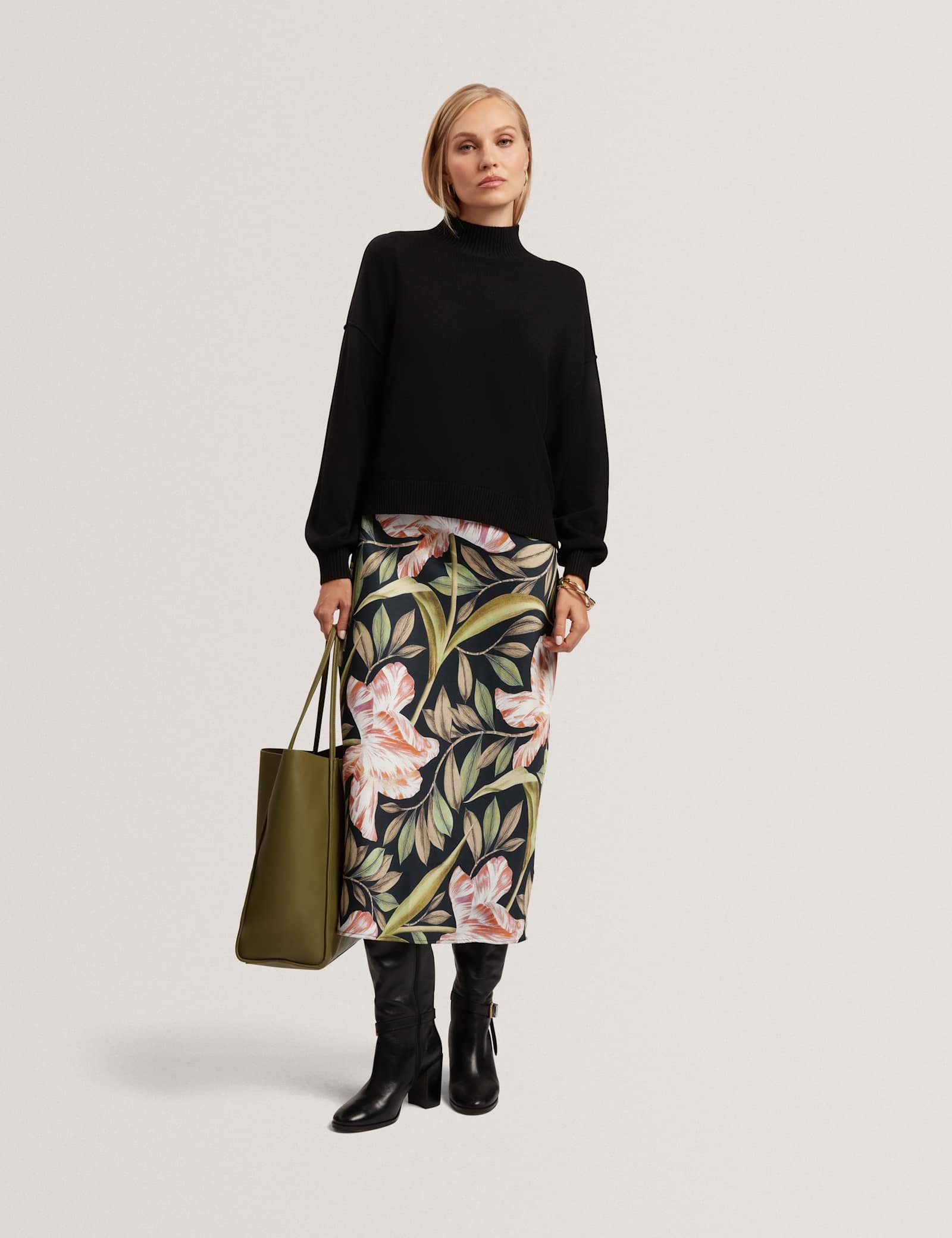 2 in 1 Jumper With Floral Print Slip Dress - image 2