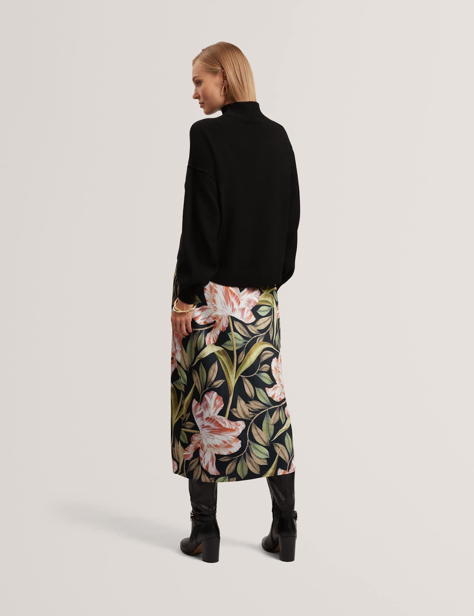 2 in 1 Jumper With Floral Print Slip Dress - image 5