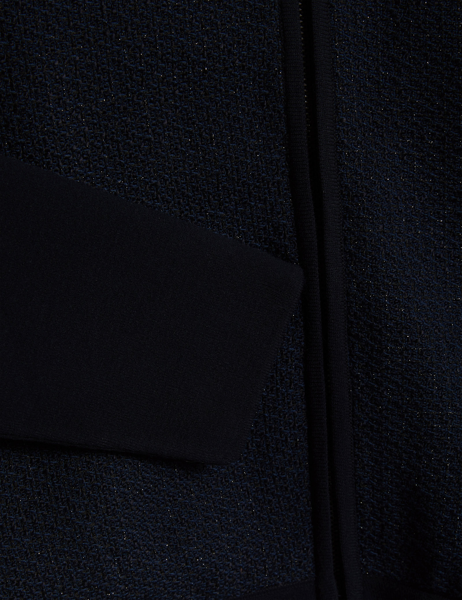 Metallic Collared Zip Up Cardigan - image 4