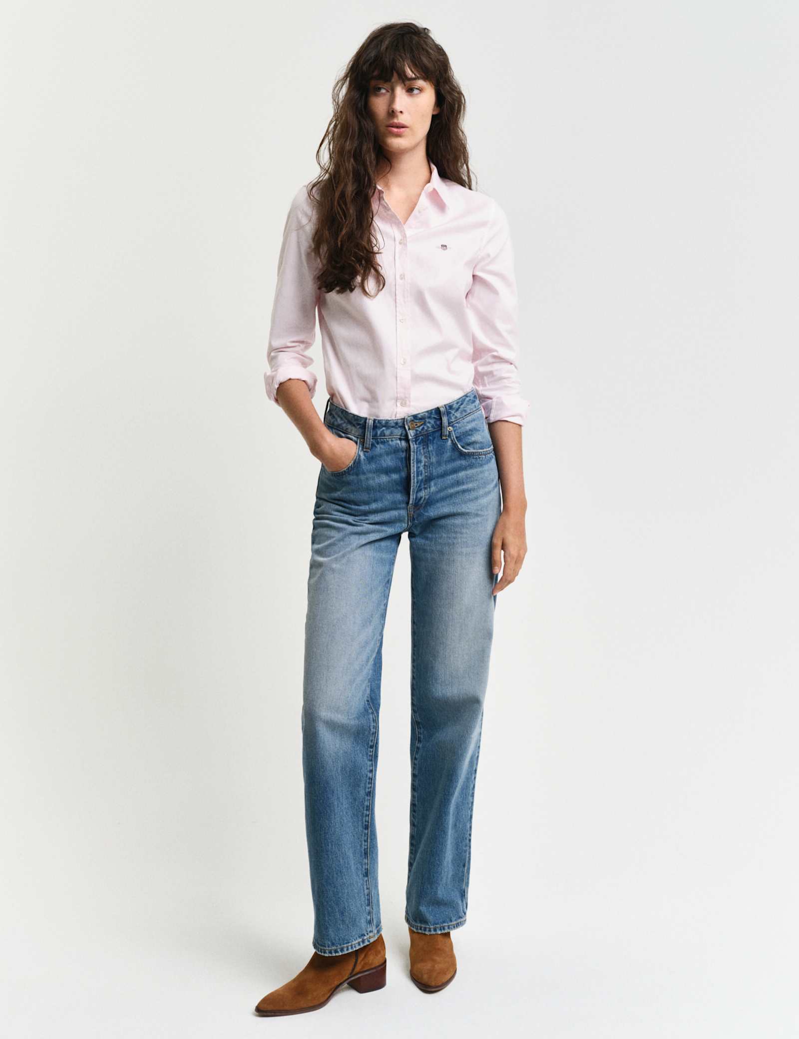 Cotton Rich Button Through Oxford Shirt - image 3